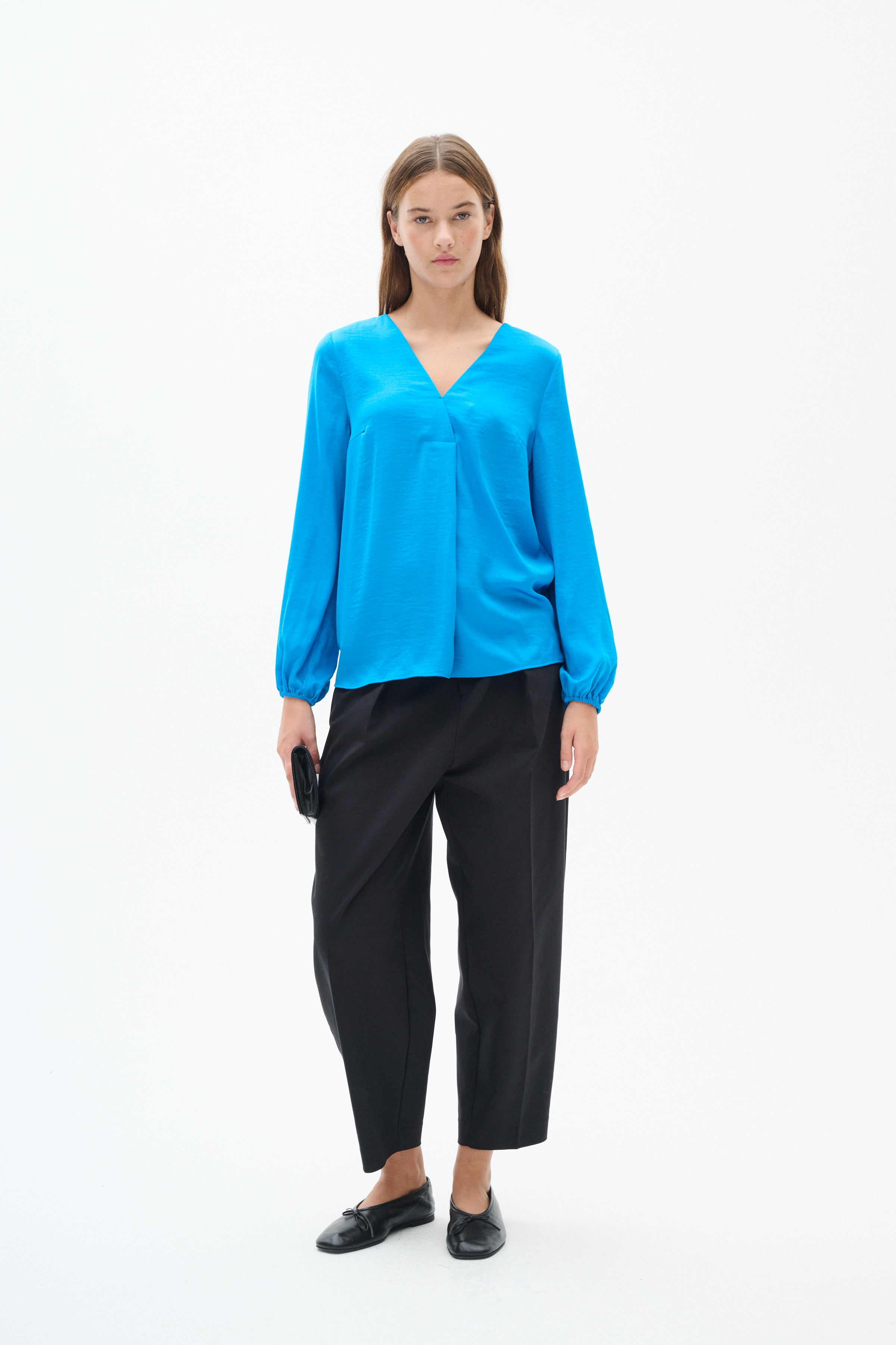 InWear Rinda IW Long Sleeved Blouse in Cyan