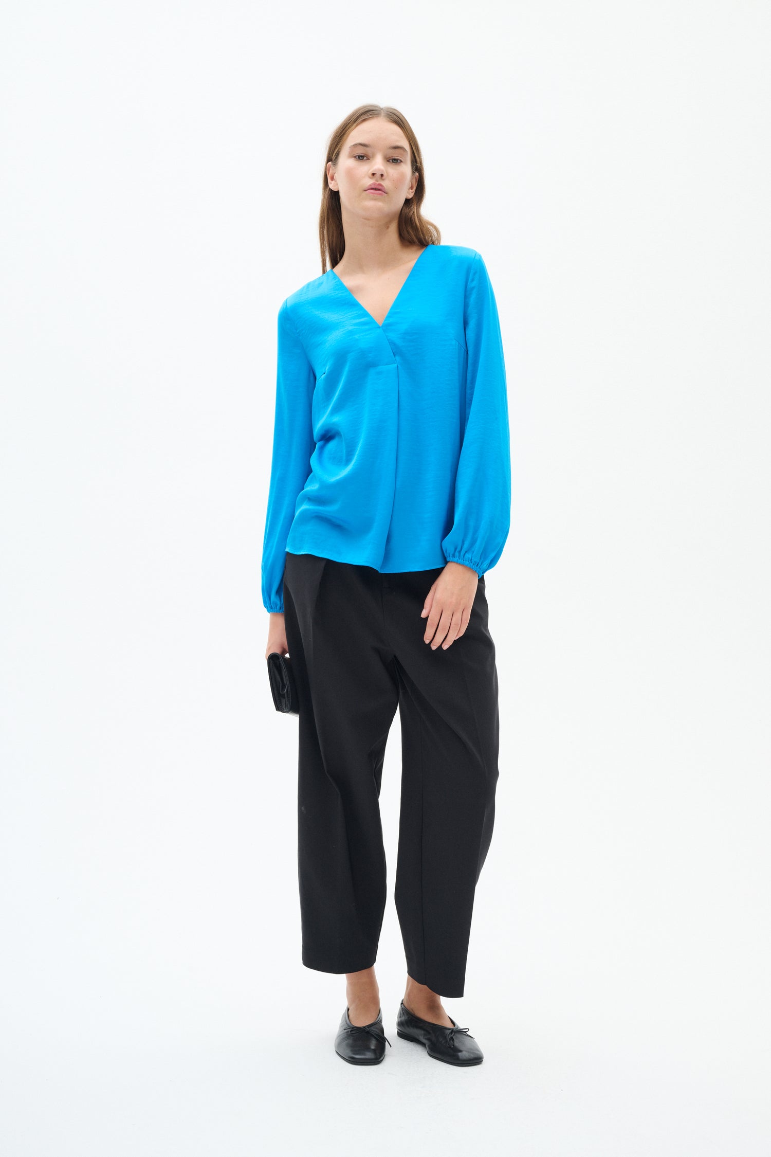 InWear Rinda IW Long Sleeved Blouse in Cyan