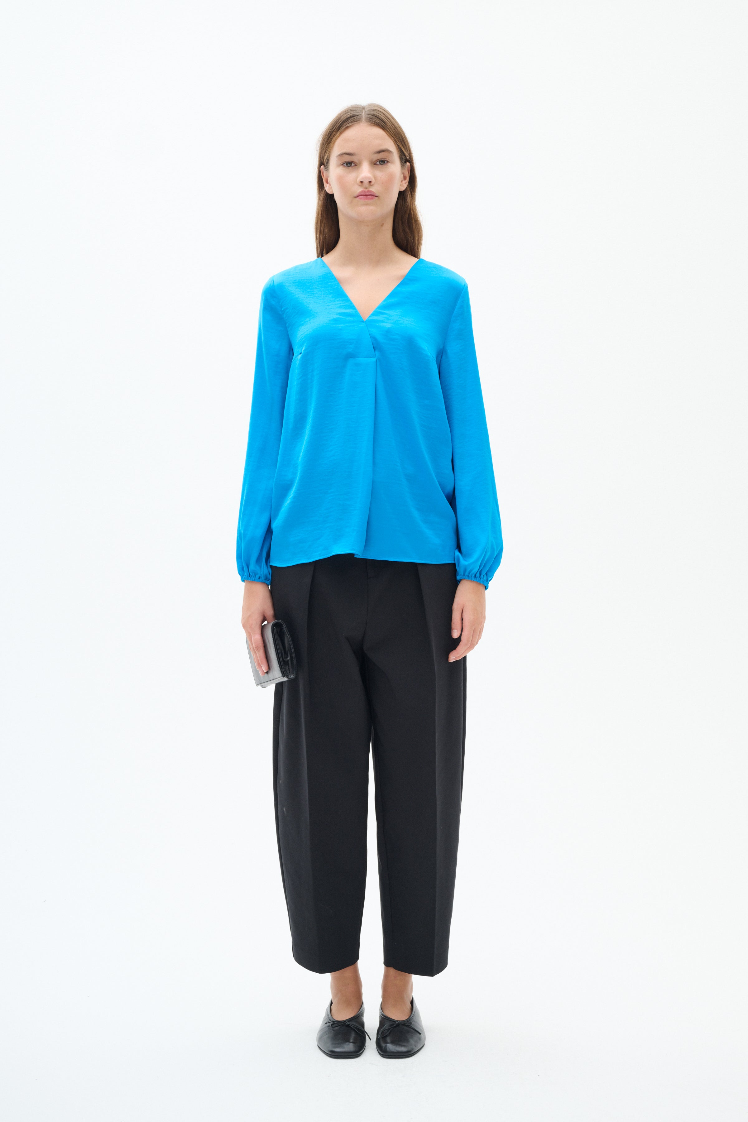 InWear Rinda IW Long Sleeved Blouse in Cyan