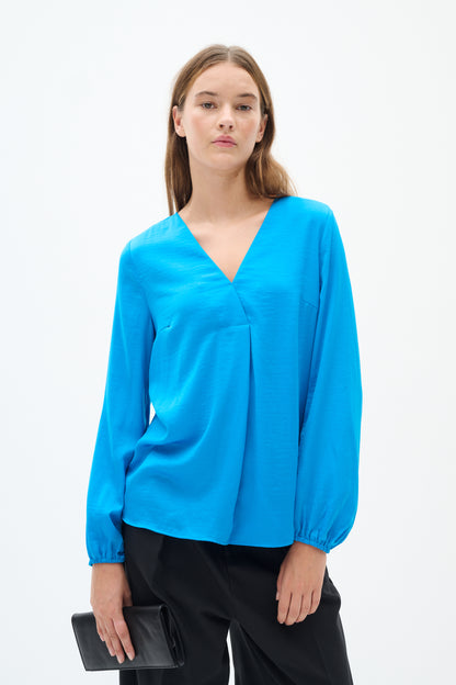 InWear Rinda IW Long Sleeved Blouse in Cyan