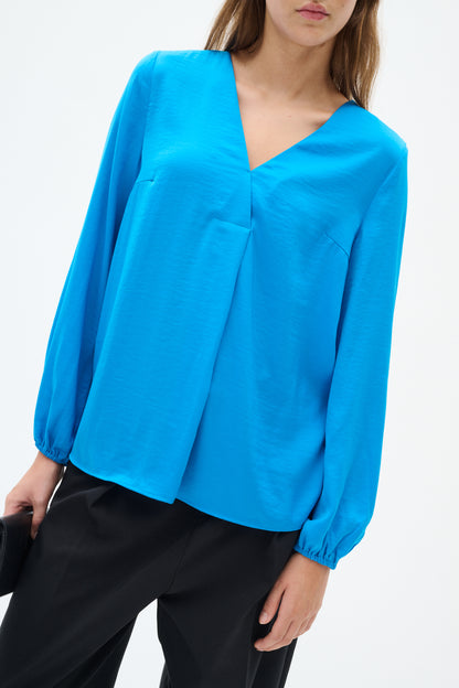 InWear Rinda IW Long Sleeved Blouse in Cyan