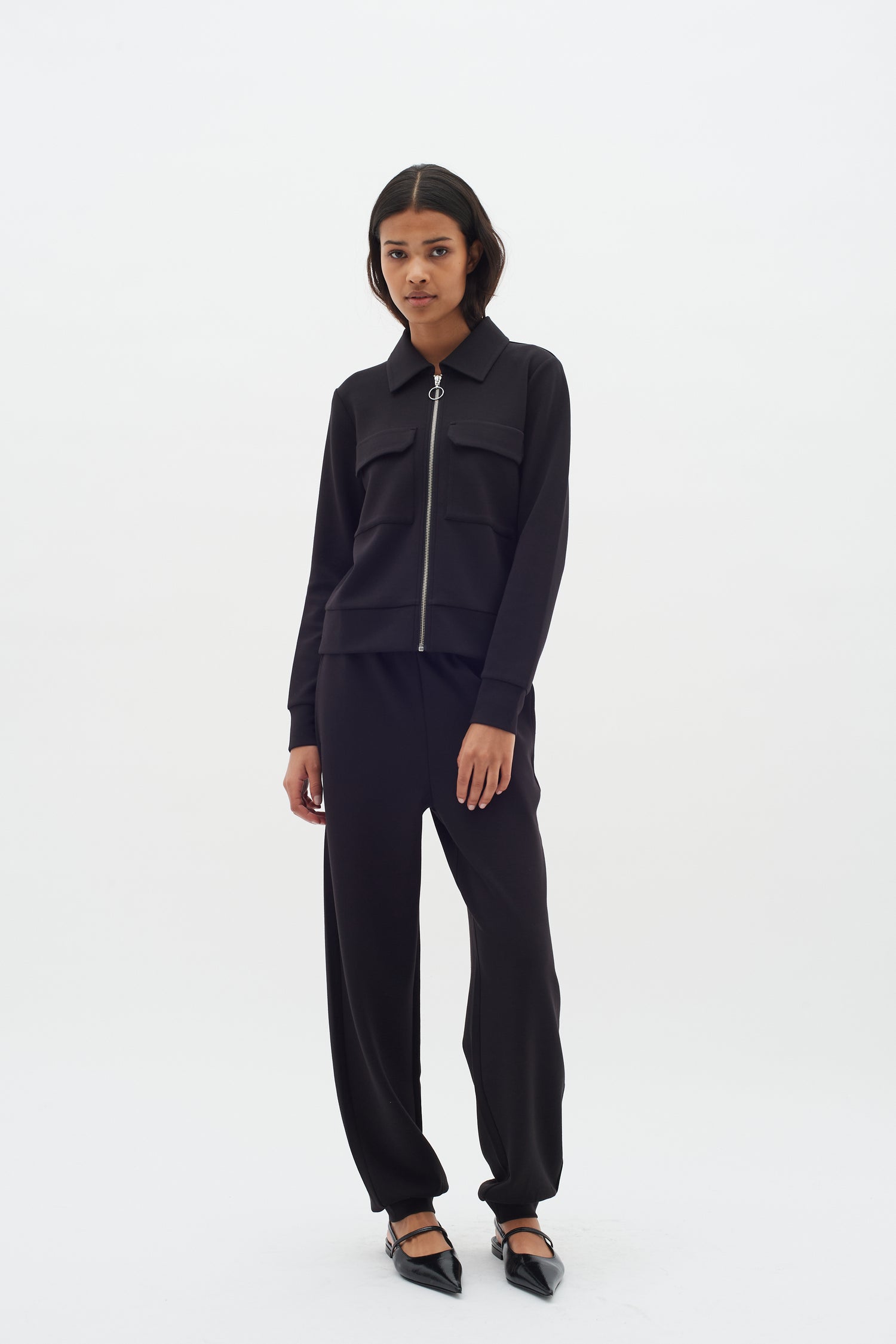 InWear Beca Zip Up Jacket in Black