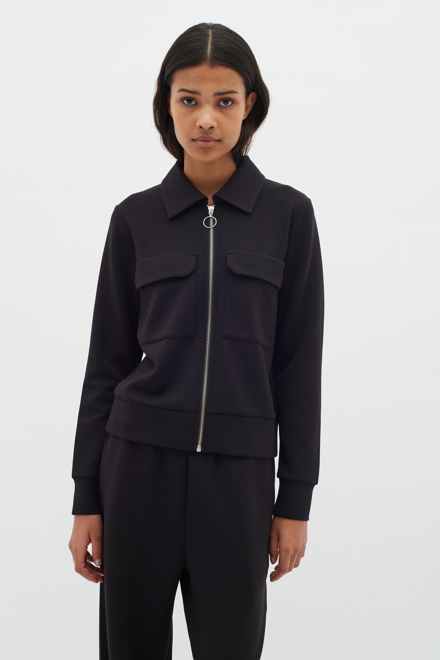 InWear Beca Zip Up Jacket in Black