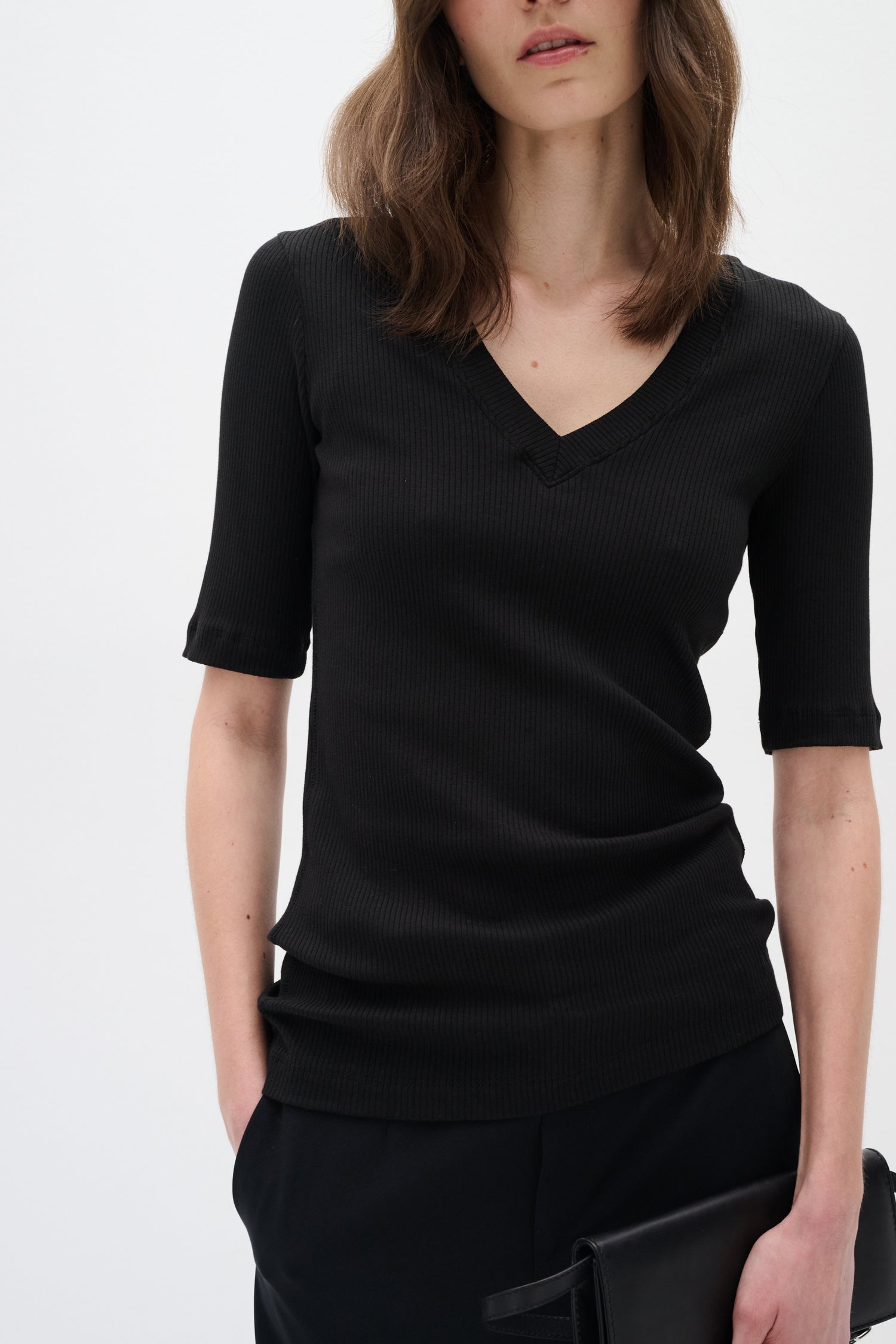 InWear Dagna V-Neck T-Shirt in Black