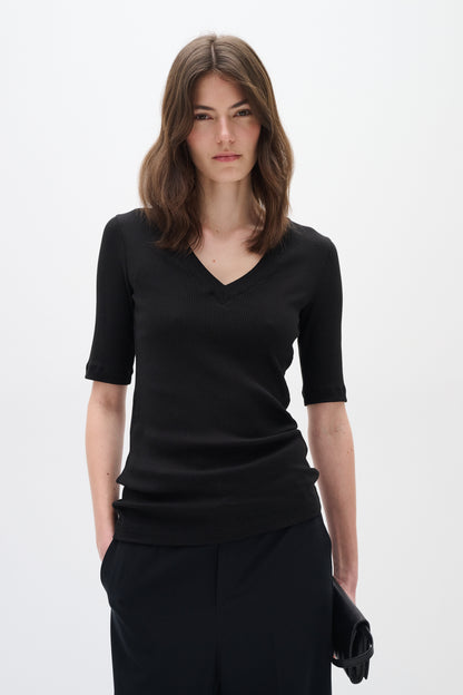 InWear Dagna V-Neck T-Shirt in Black