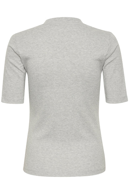 InWear Dagna V-Neck T-Shirt in Granite Melange