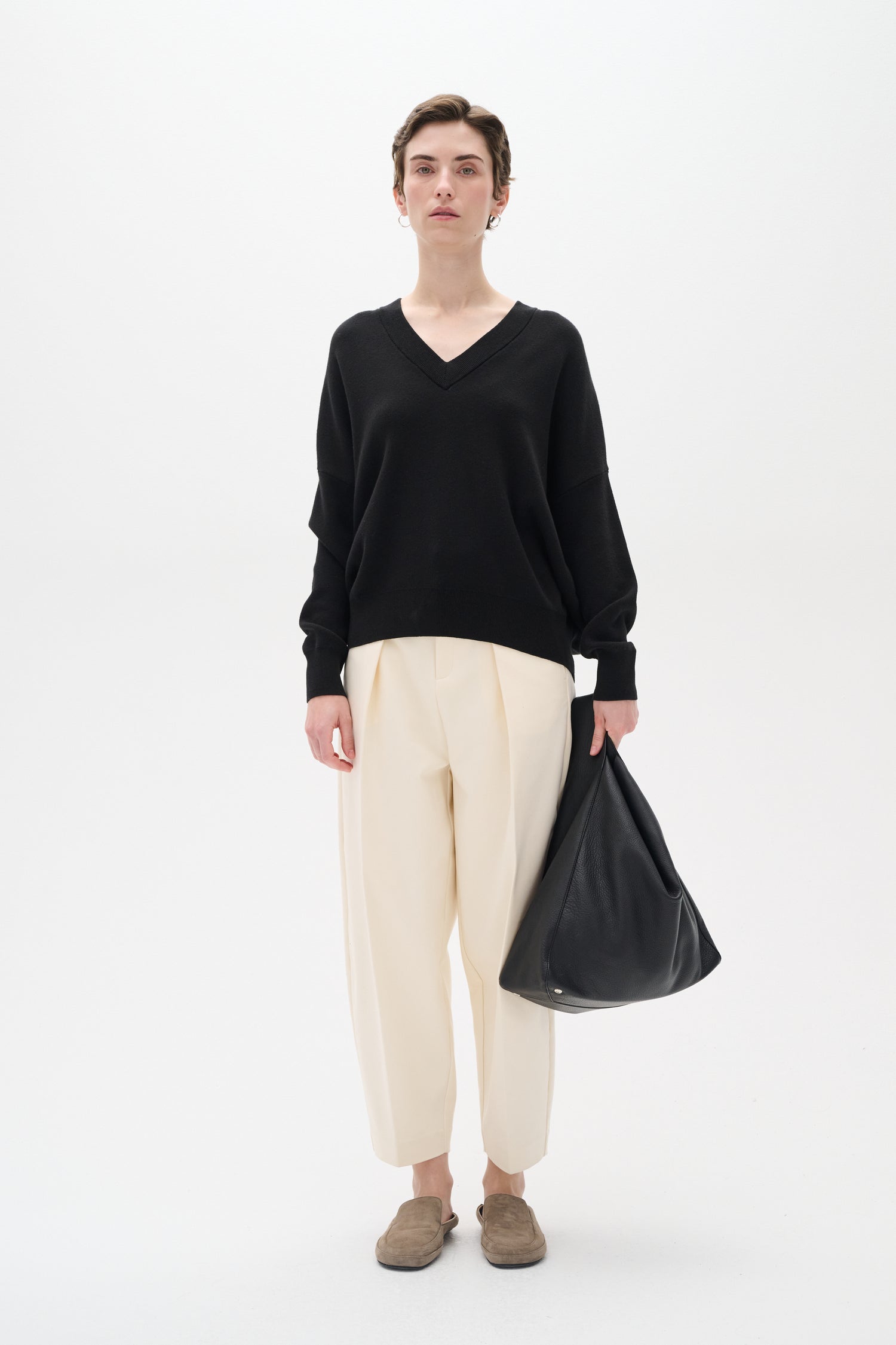 InWear Foster V-neck Pullover In Black