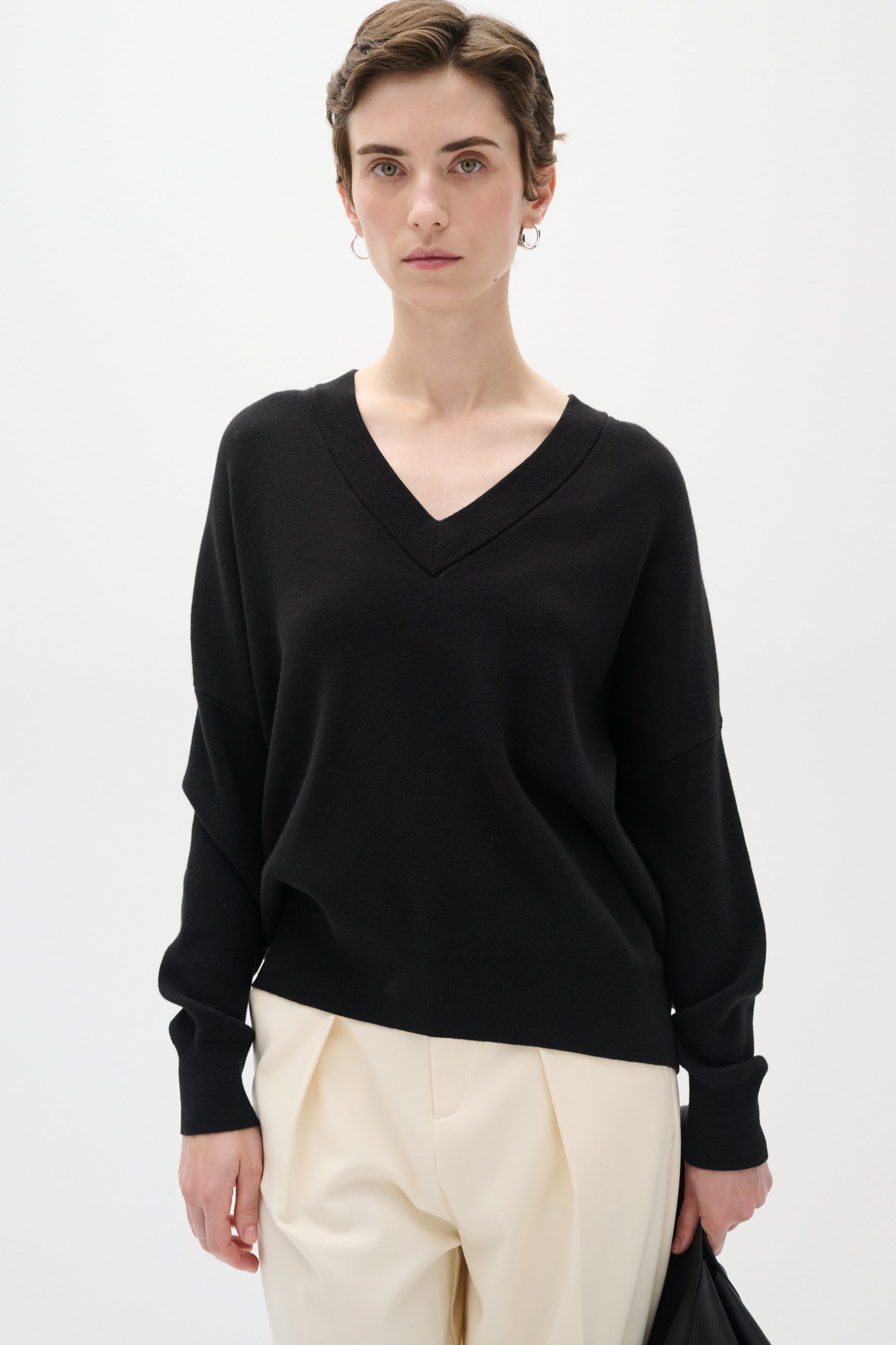 InWear Foster V-neck Pullover In Black