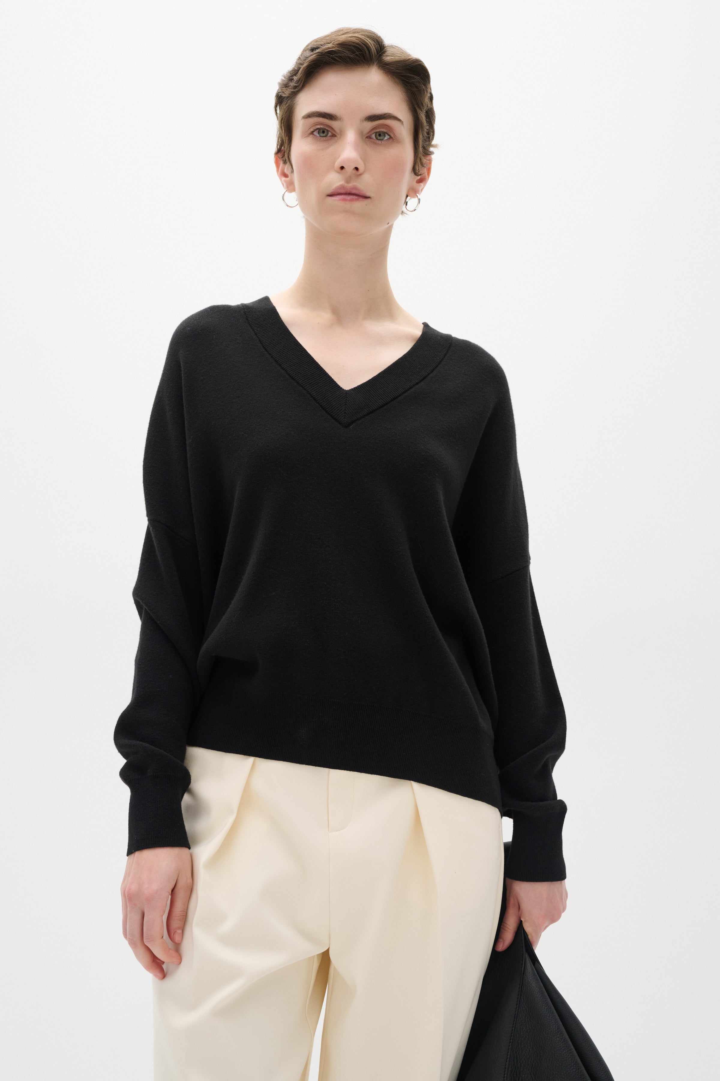 InWear Foster V-neck Pullover In Black