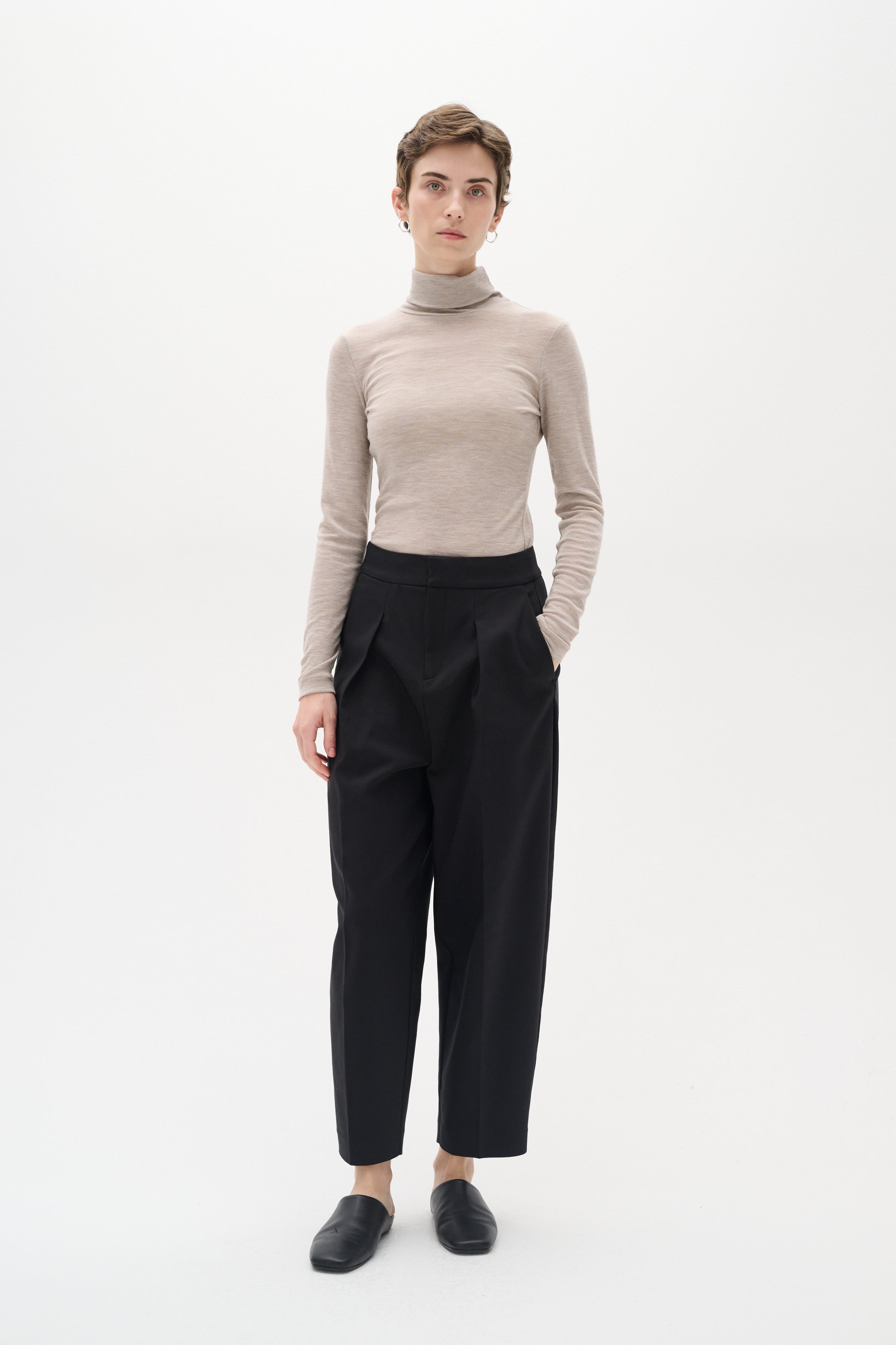 InWear Zella Barrel Pant Trouser in Black