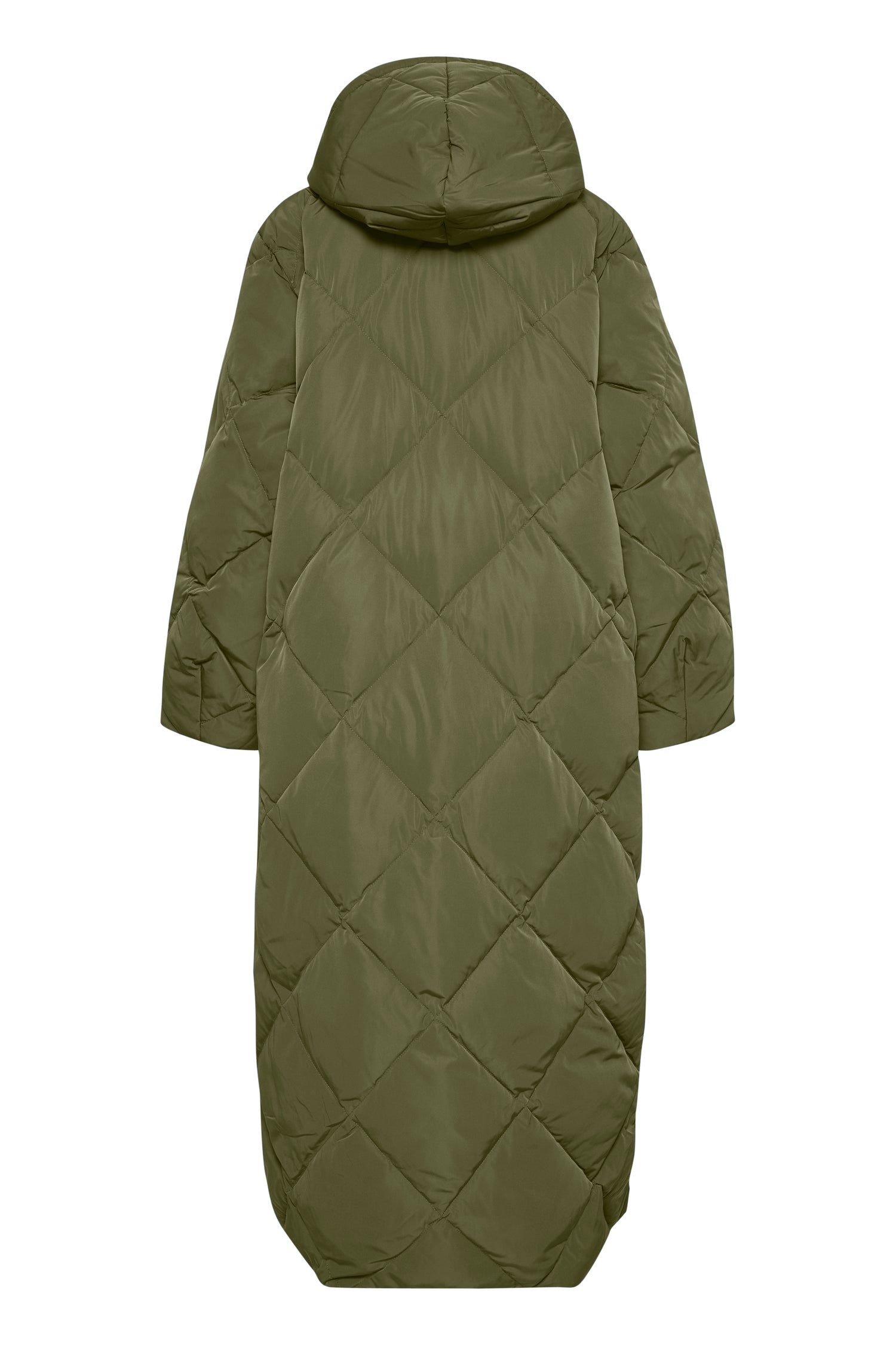 Inwear Luisa Diamond Quilt Down Coat in Green