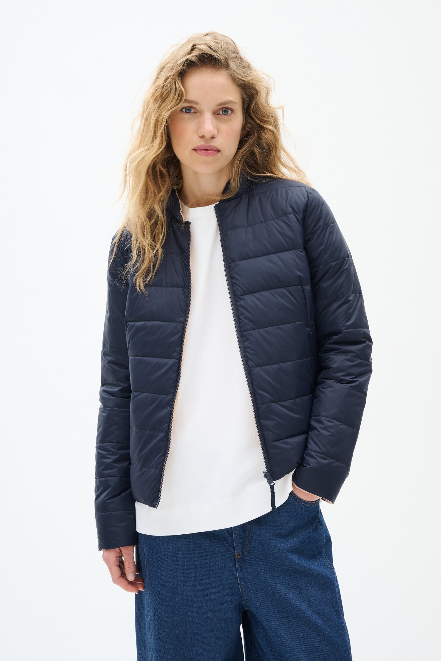 InWear Lila Reversible Jacket in Marine Blue Navy