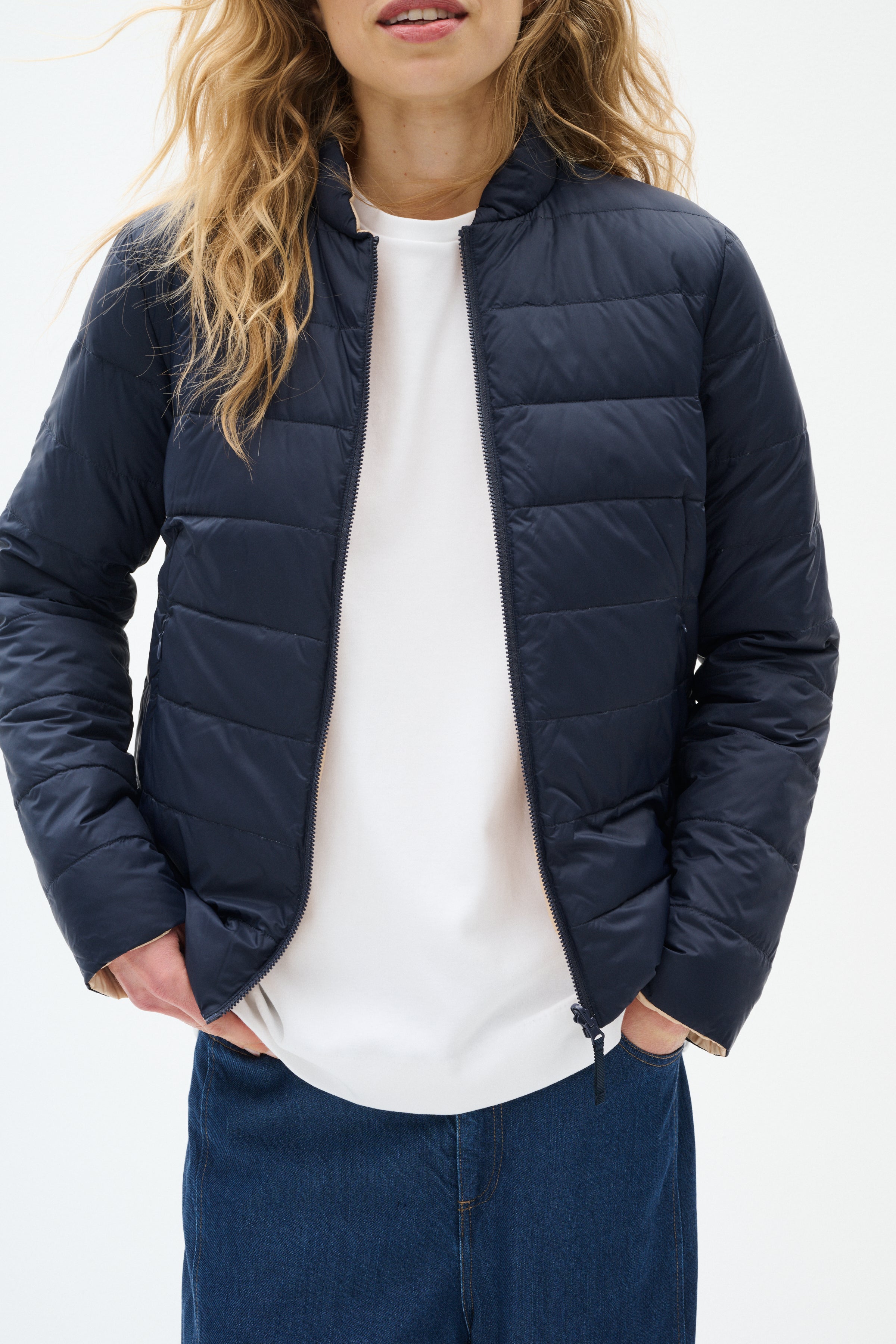 InWear Lila Reversible Jacket in Marine Blue Navy