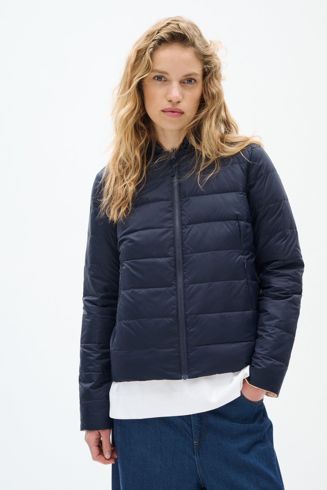 InWear Lila Reversible Jacket in Marine Blue Navy