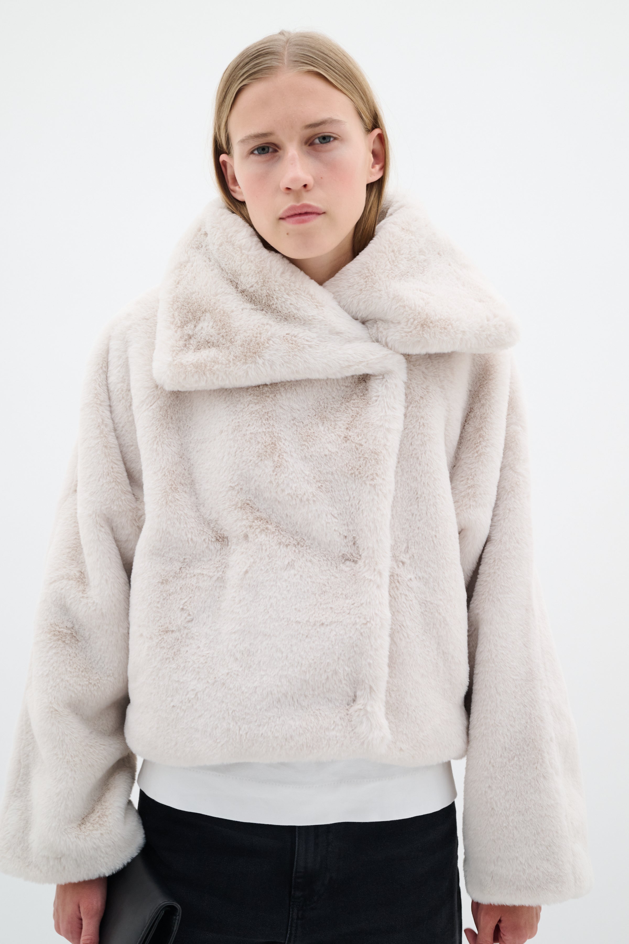 InWear Yoneko Short Faux Fur Coat in Haze