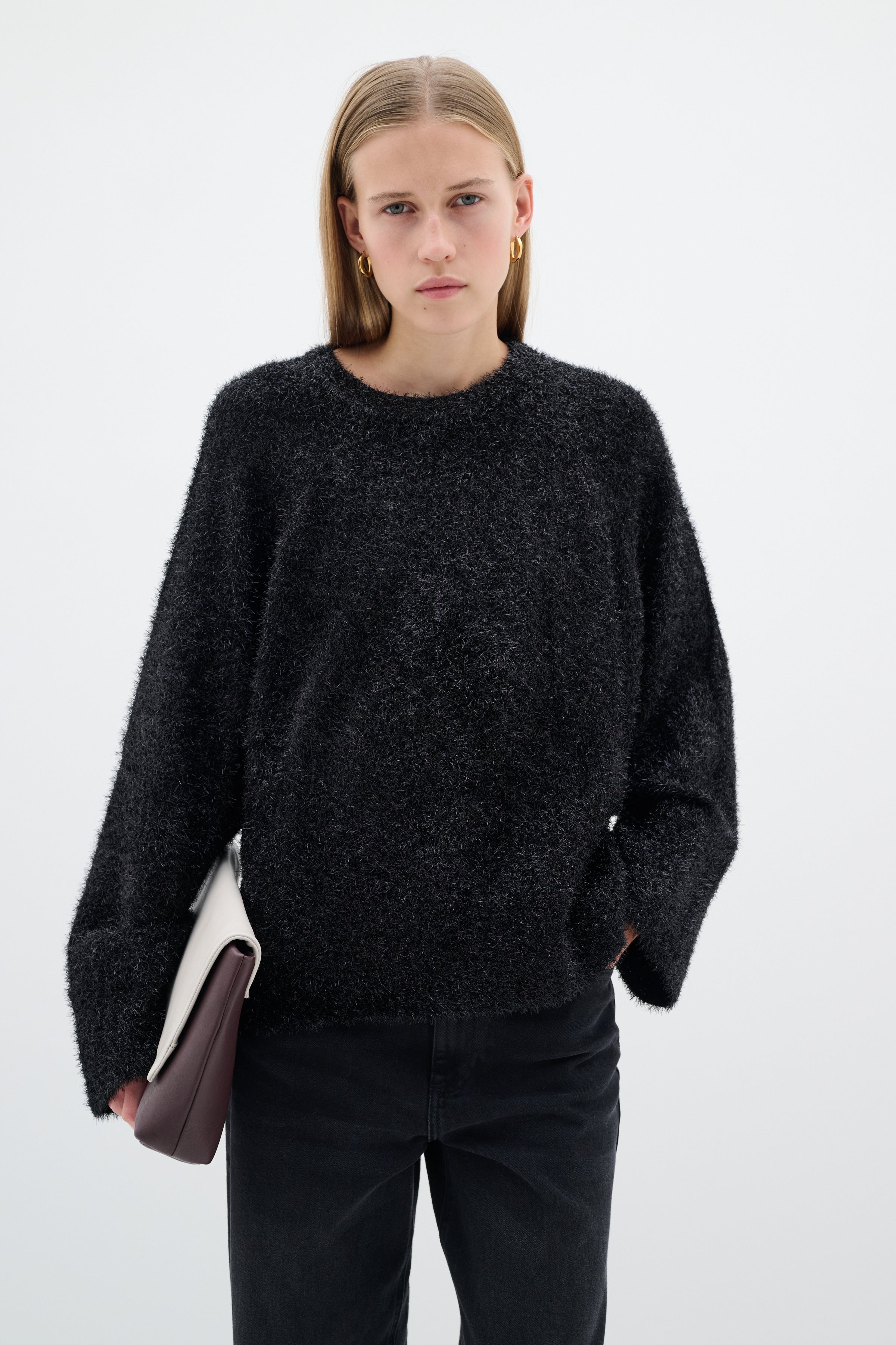 InWear Yelena Metallic Yarn Knit in Black