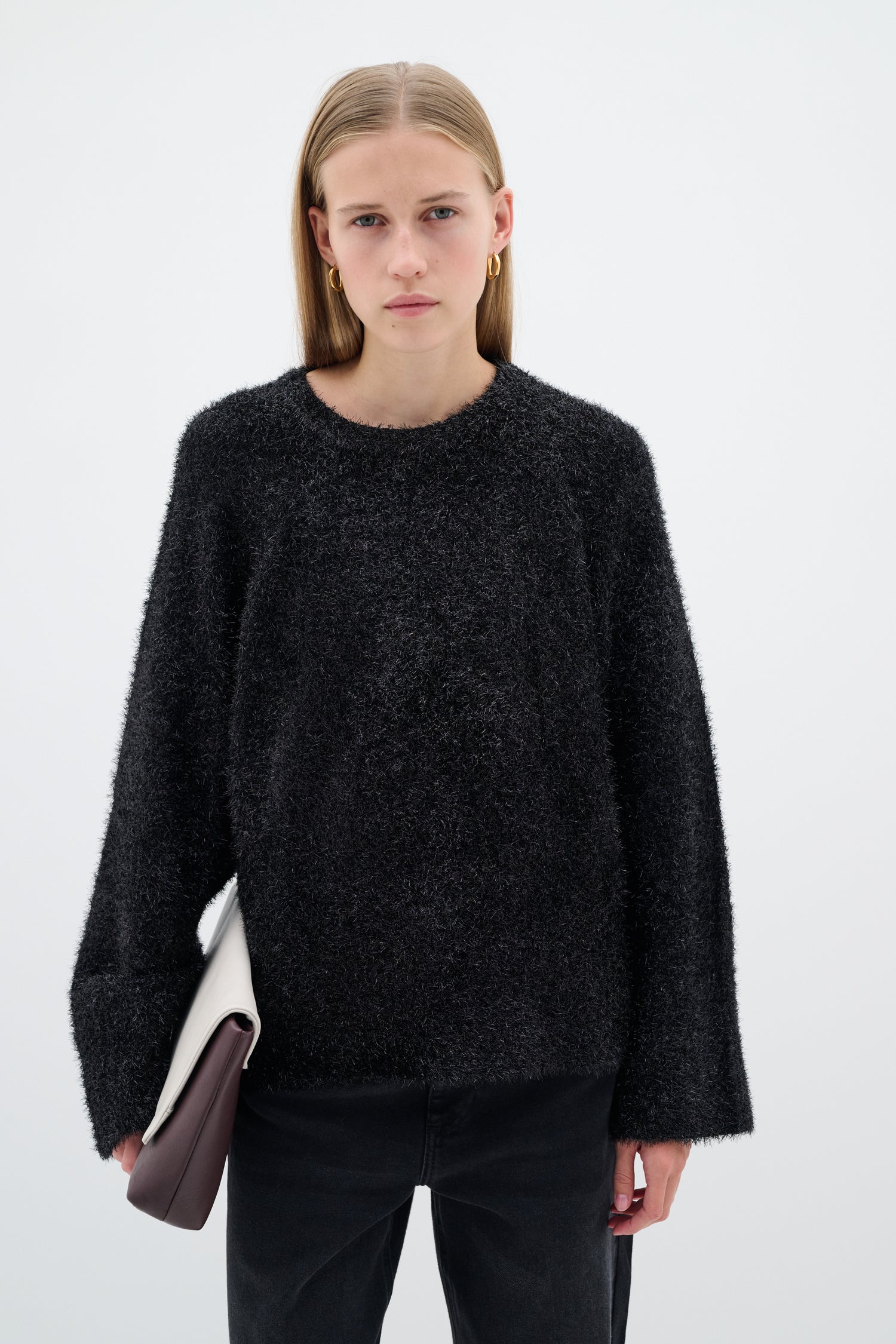 InWear Yelena Metallic Yarn Knit in Black