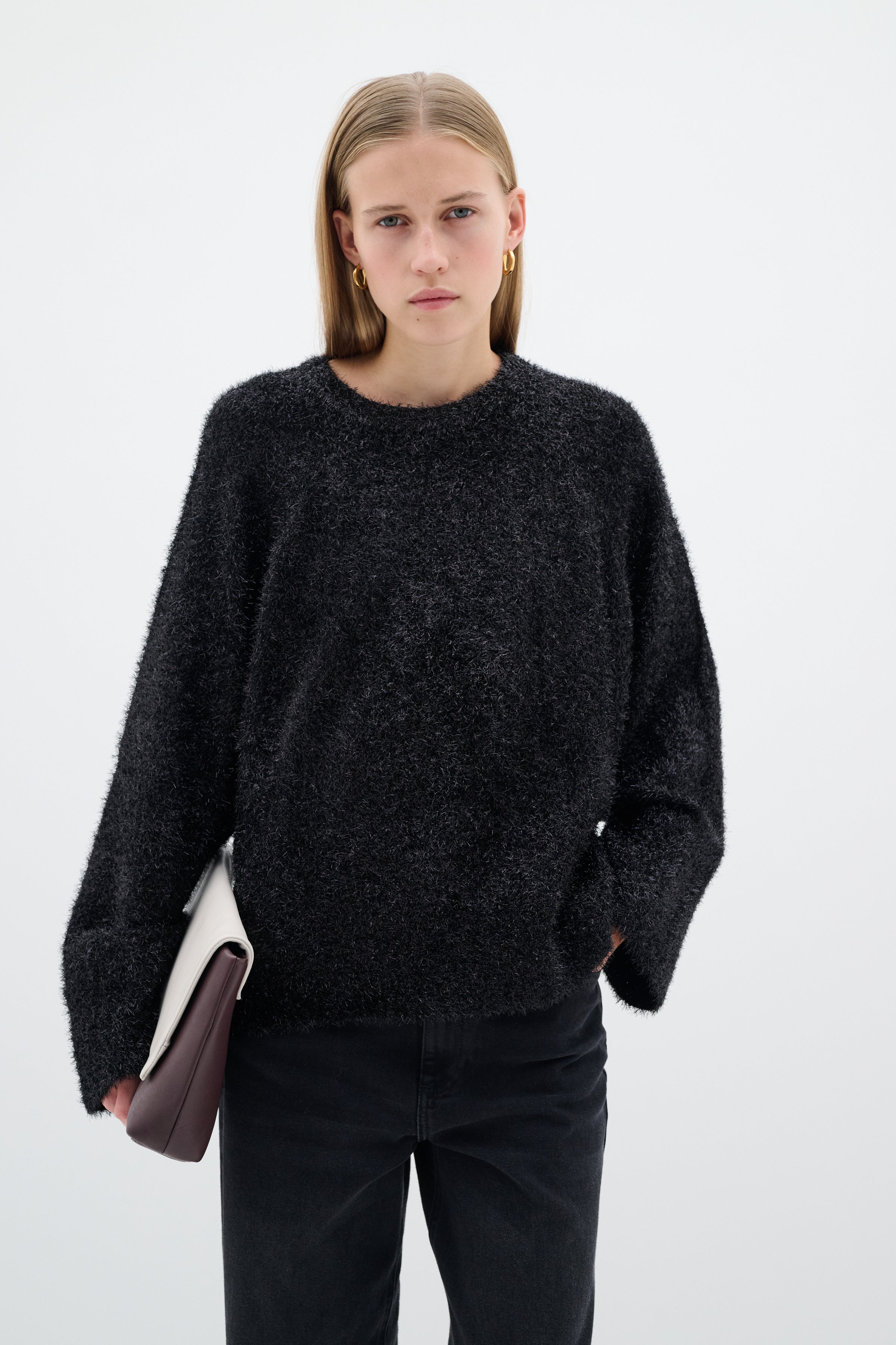 InWear Yelena Metallic Yarn Knit in Black