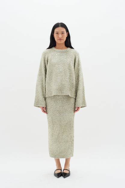 InWear Yelena Metallic Yarn Knit in Silver