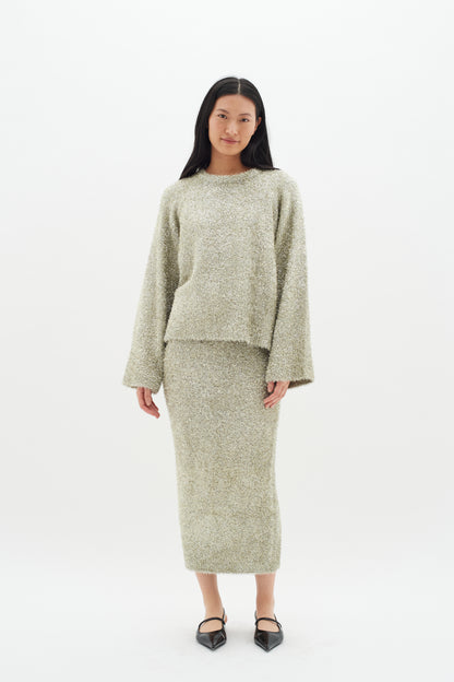 InWear Yelena Metallic Yarn Knit in Silver