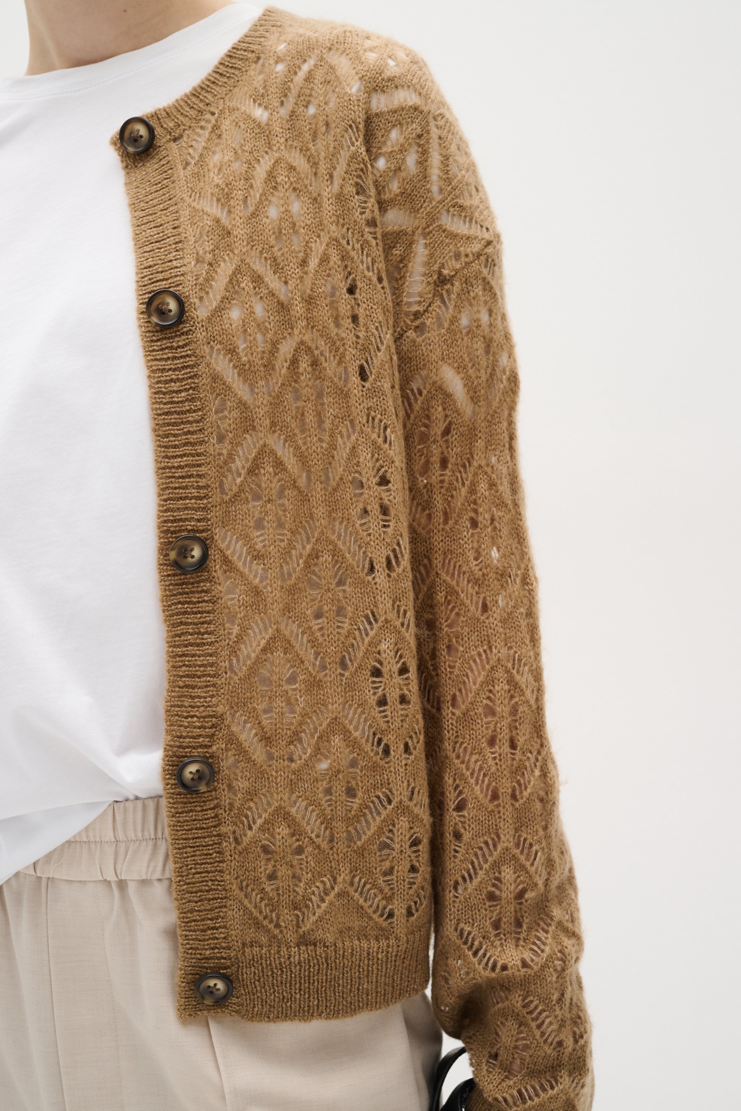 InWear Maisy Wool Mix Cardigan in Tannin