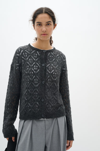 InWear Maisy Wool Mix Cardigan in Grey