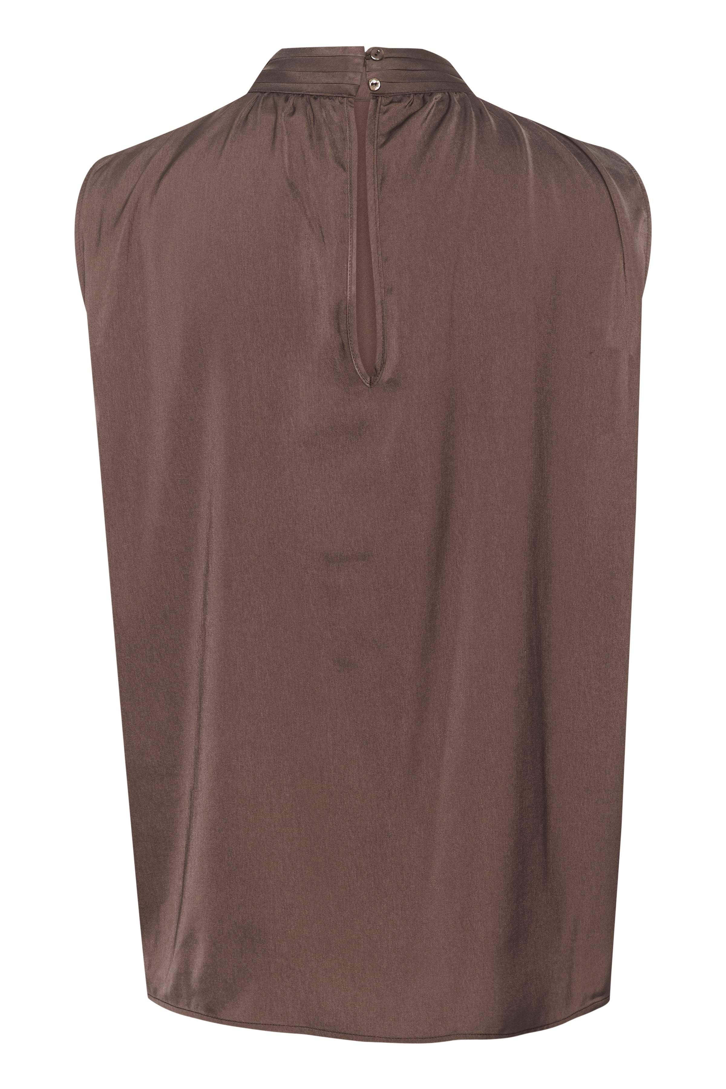 Saint Tropez Aileen Satin Feel Top in Chocolate