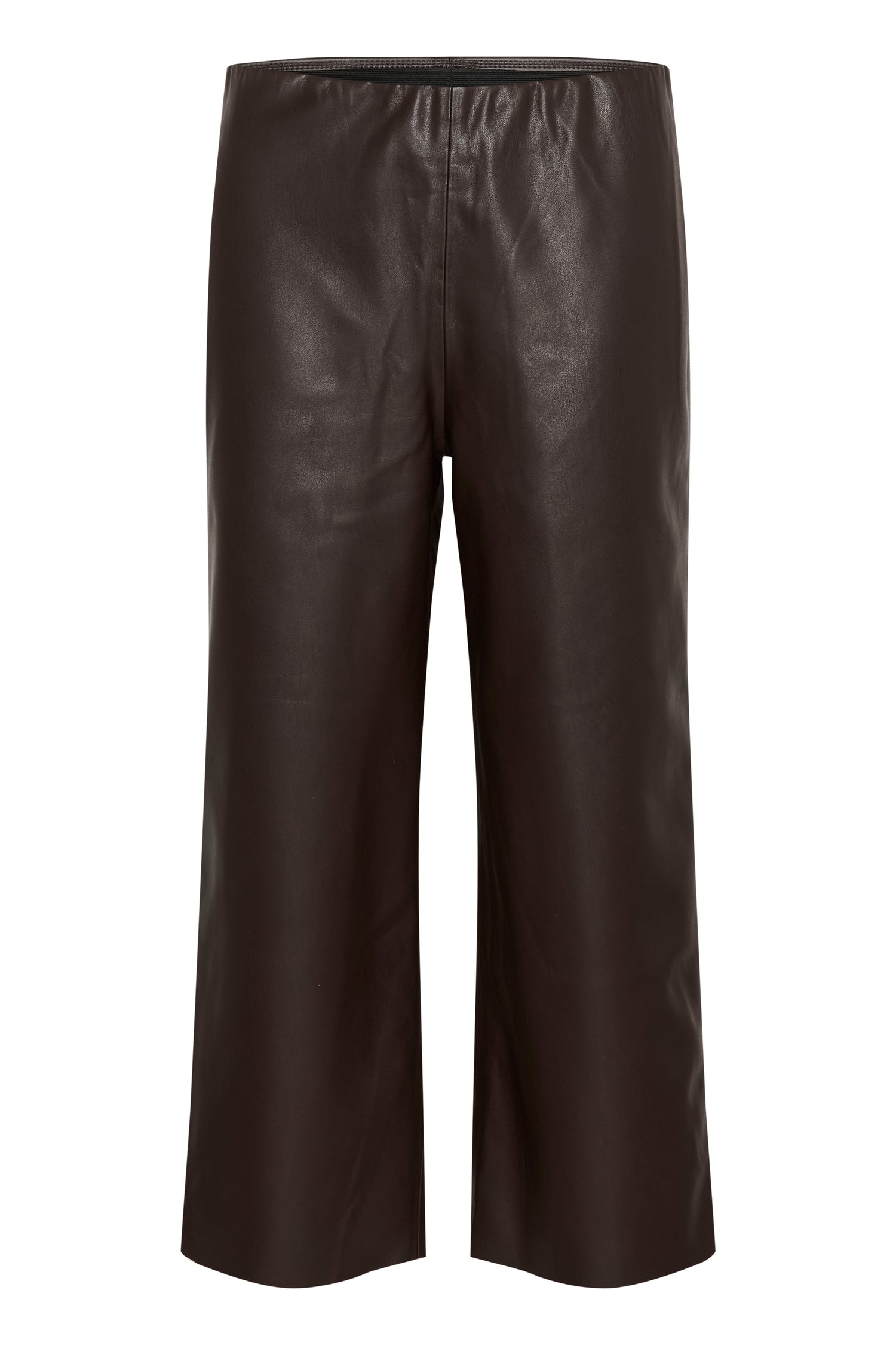 Saint Dowie Leather Wide Leg Faux leather Ankle Pant in Rain Drum