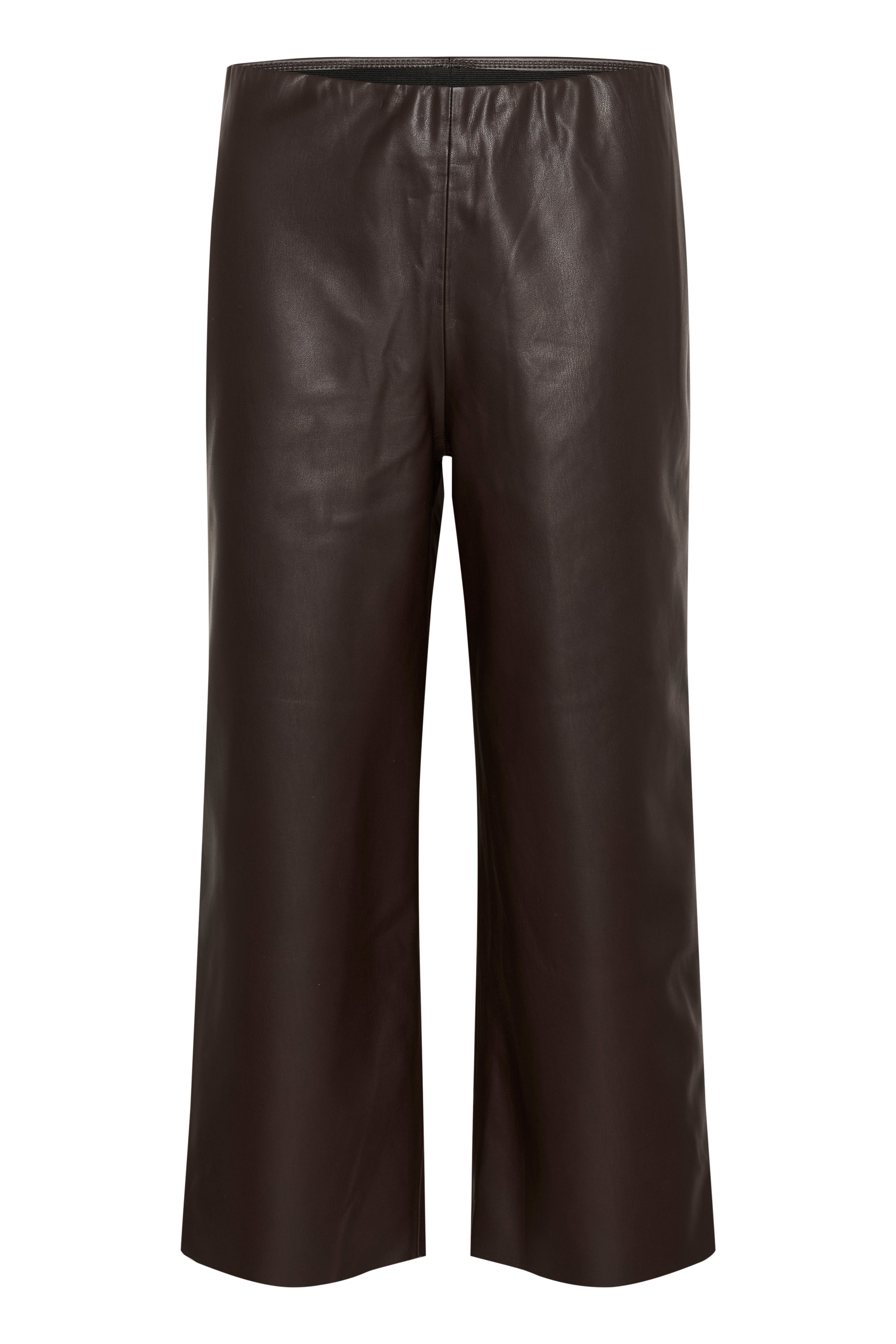 Saint Dowie Leather Wide Leg Faux leather Ankle Pant in Rain Drum