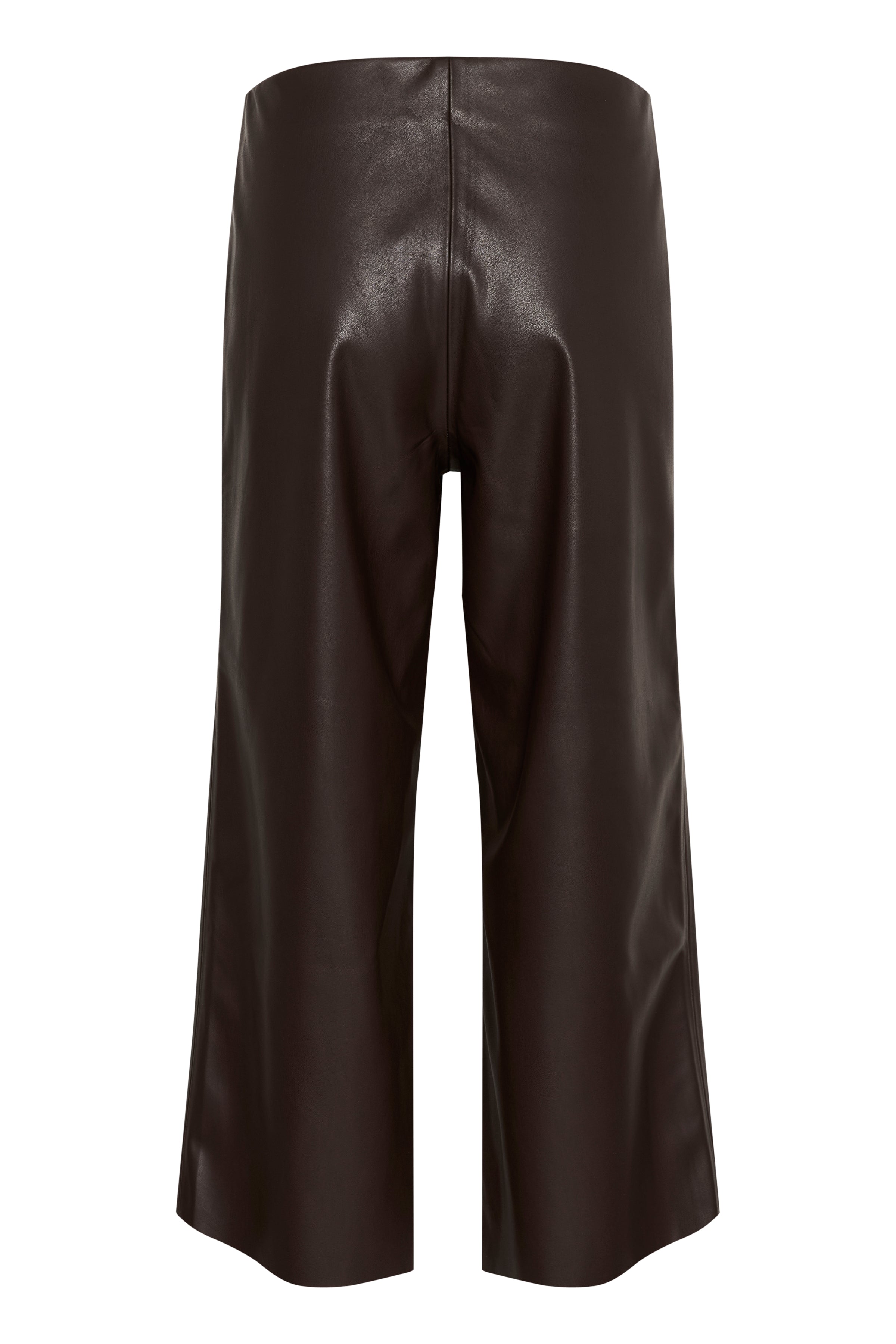 Saint Dowie Leather Wide Leg Faux leather Ankle Pant in Rain Drum