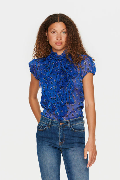 Saint Tropez Lilja Shirt - Blue Flower