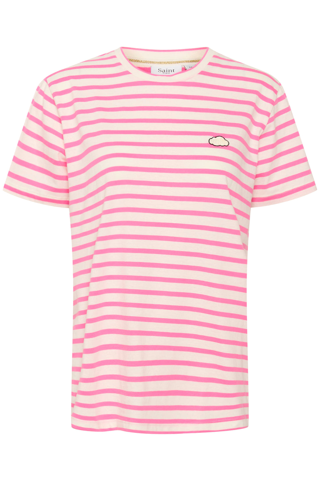 Saint Tropez Ganika Cotton T-Shirt in Chateau Rose Stripe