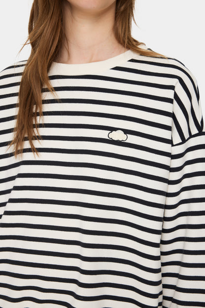 Saint Tropez Gila Striped Sweatshirt in Ice