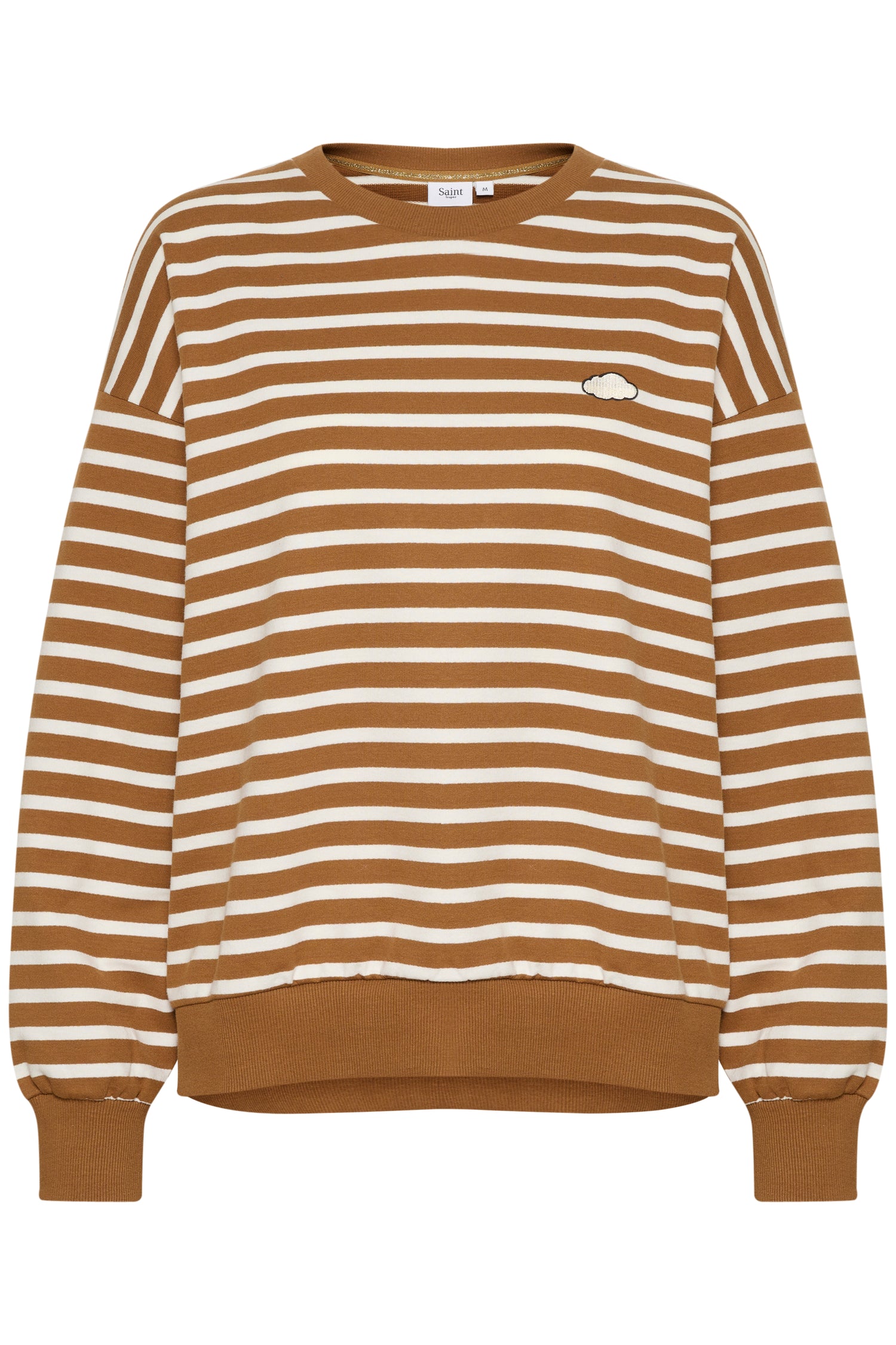 Saint Tropez Gila Striped Sweatshirt in Nuthatch