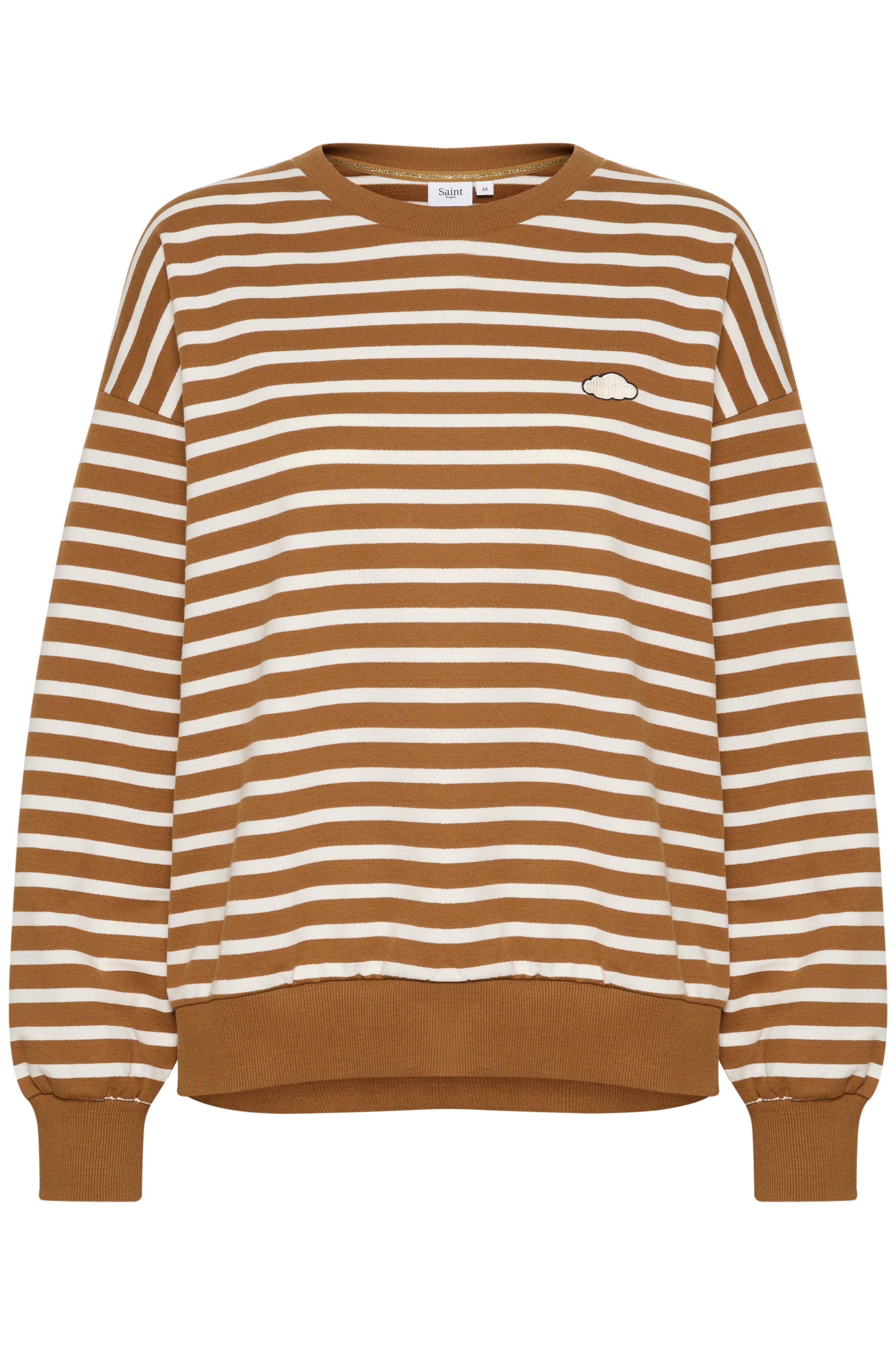 Saint Tropez Gila Striped Sweatshirt in Nuthatch