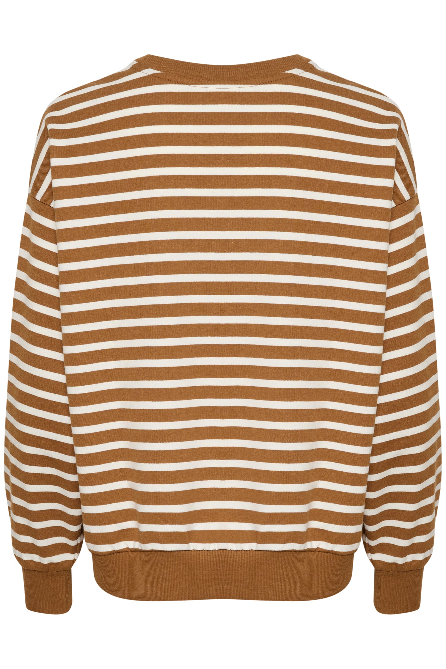 Saint Tropez Gila Striped Sweatshirt in Nuthatch