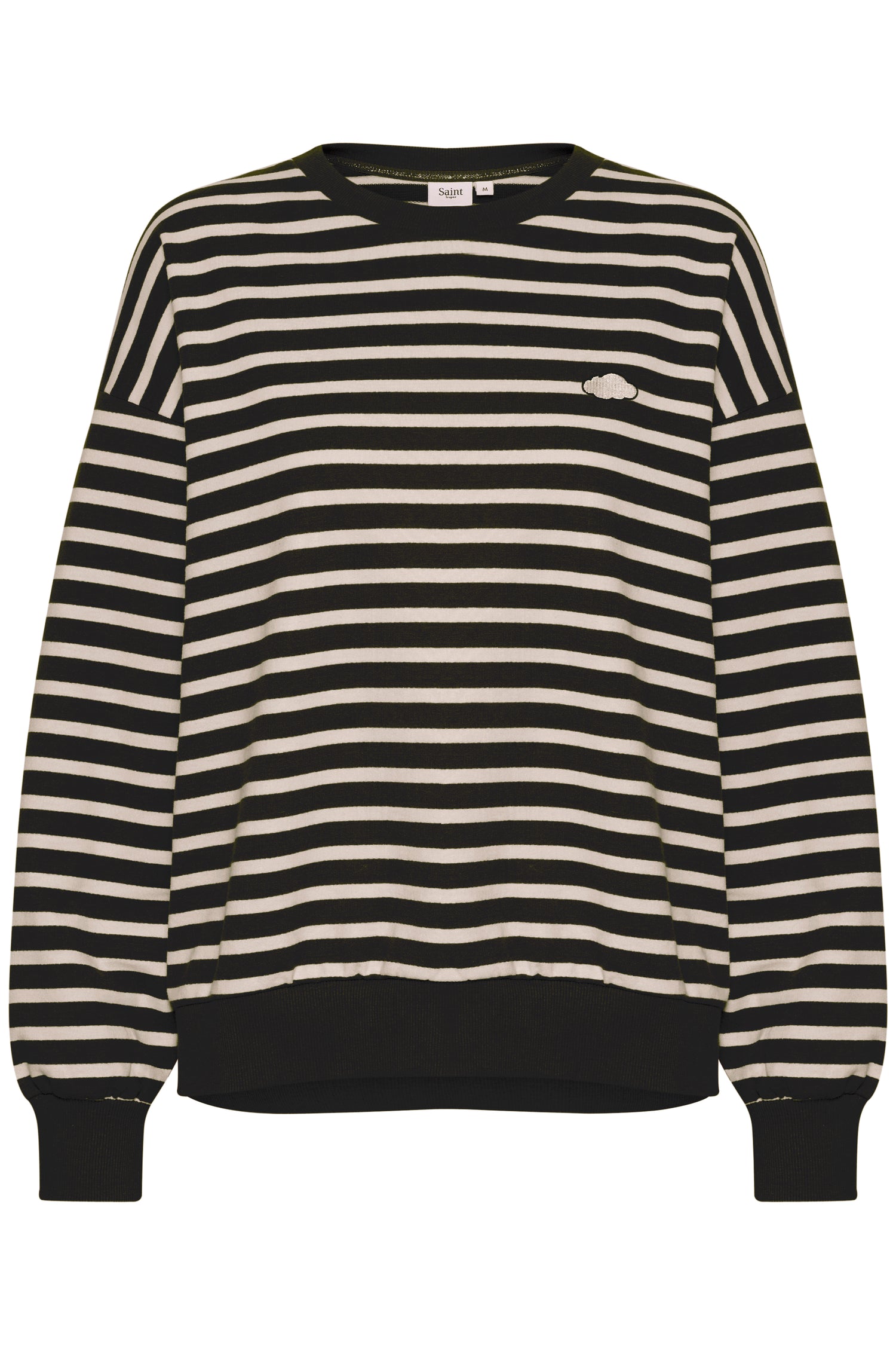 Saint Tropez Gila Striped Sweatshirt in Black