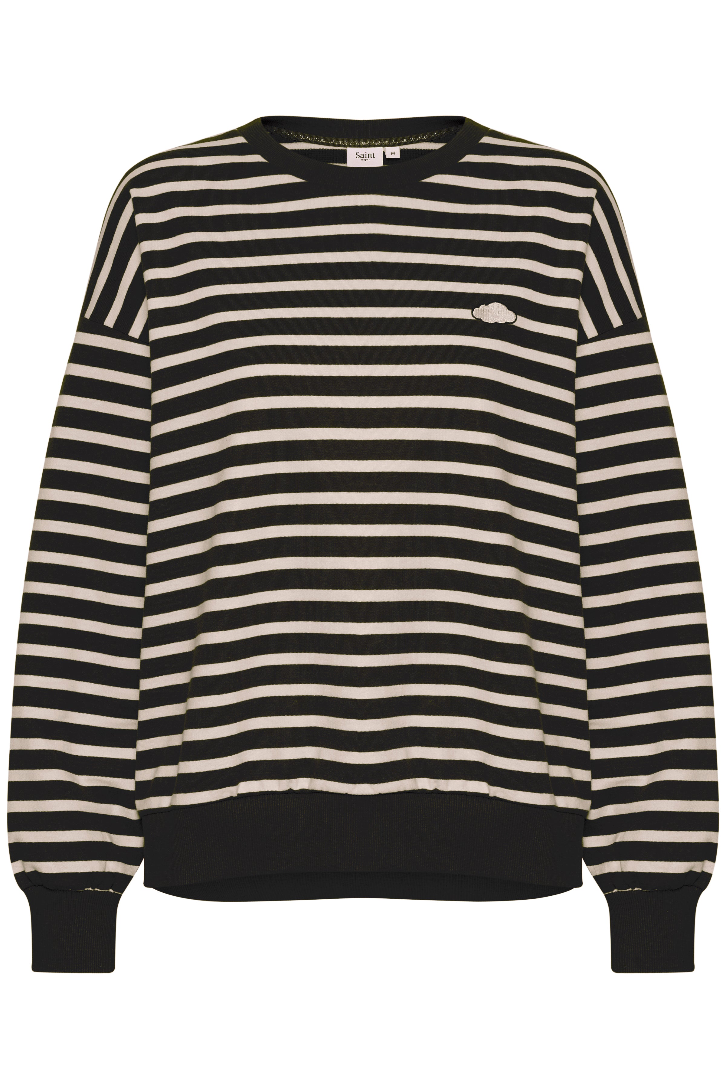 Saint Tropez Gila Striped Sweatshirt in Black