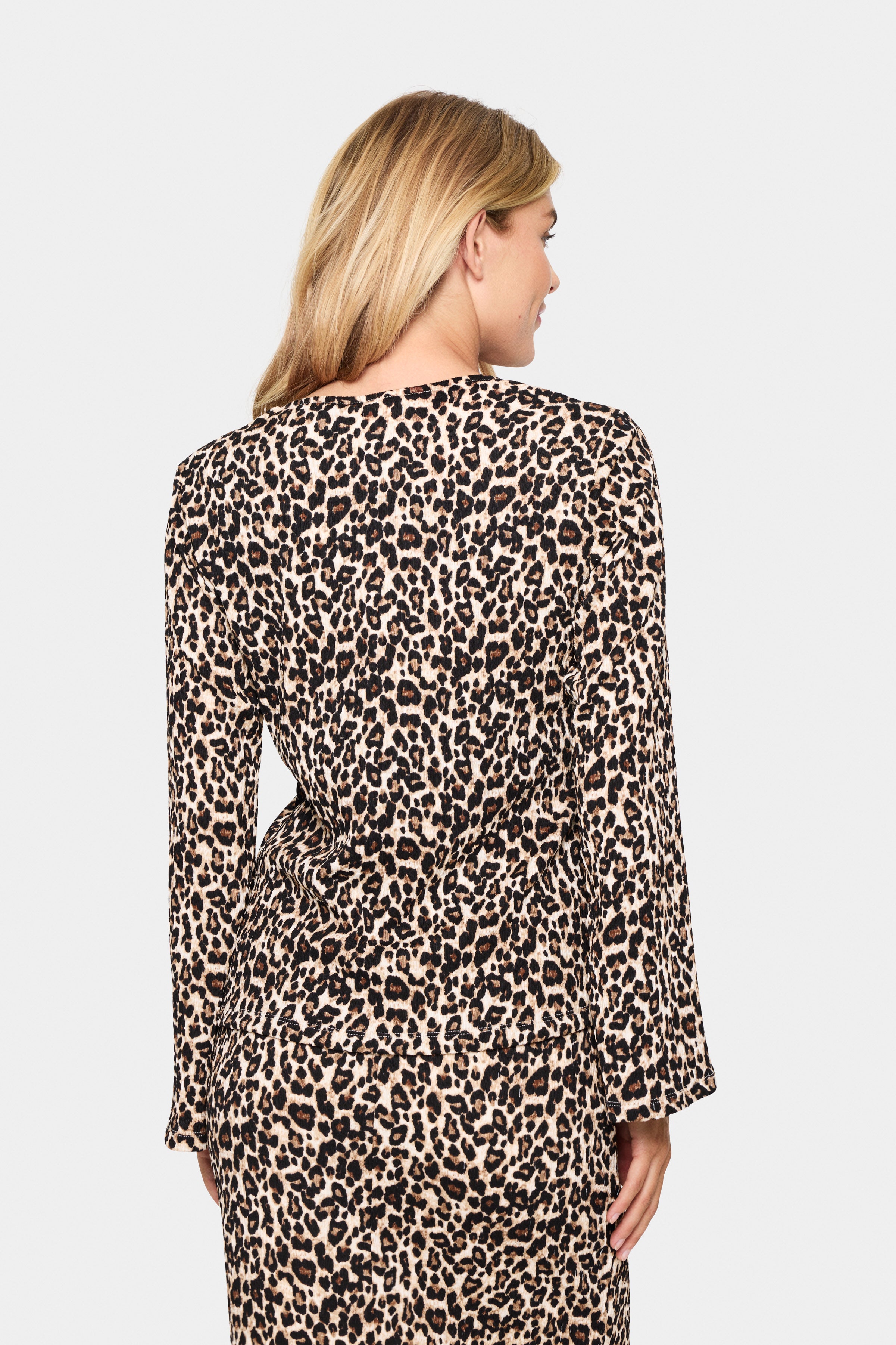 Saint Tropez Ilyssa Blouse Top in Black Leo Print