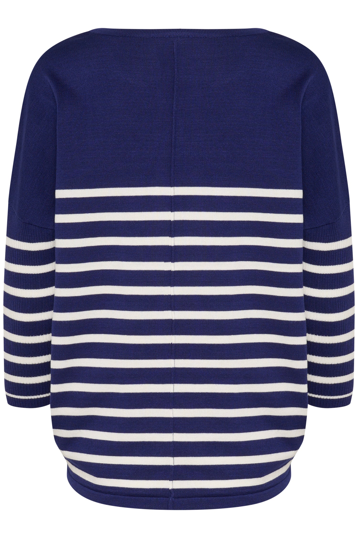 Saint Tropez Wide Neck Striped Pullover in Midnight Sail