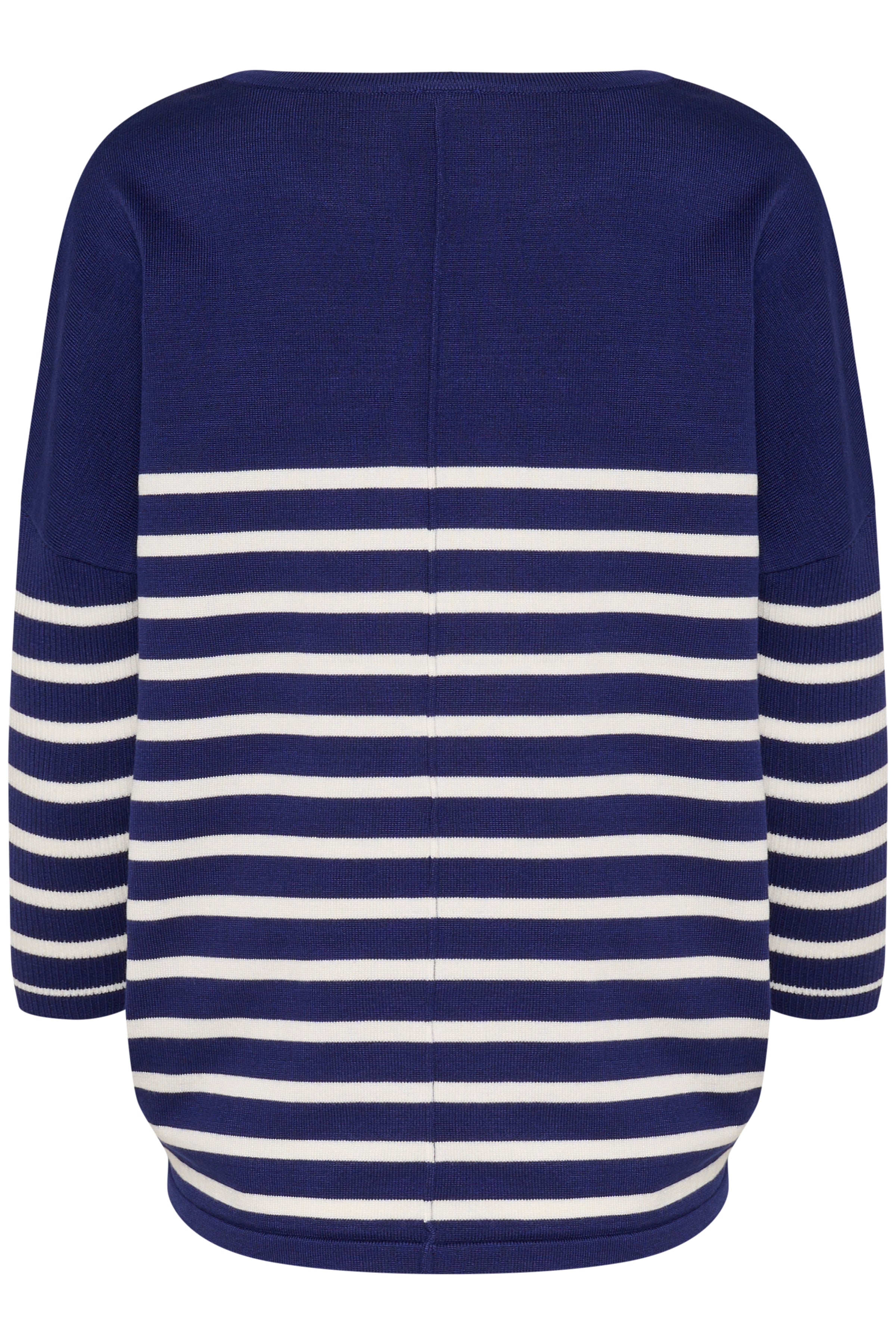 Saint Tropez Wide Neck Striped Pullover in Midnight Sail