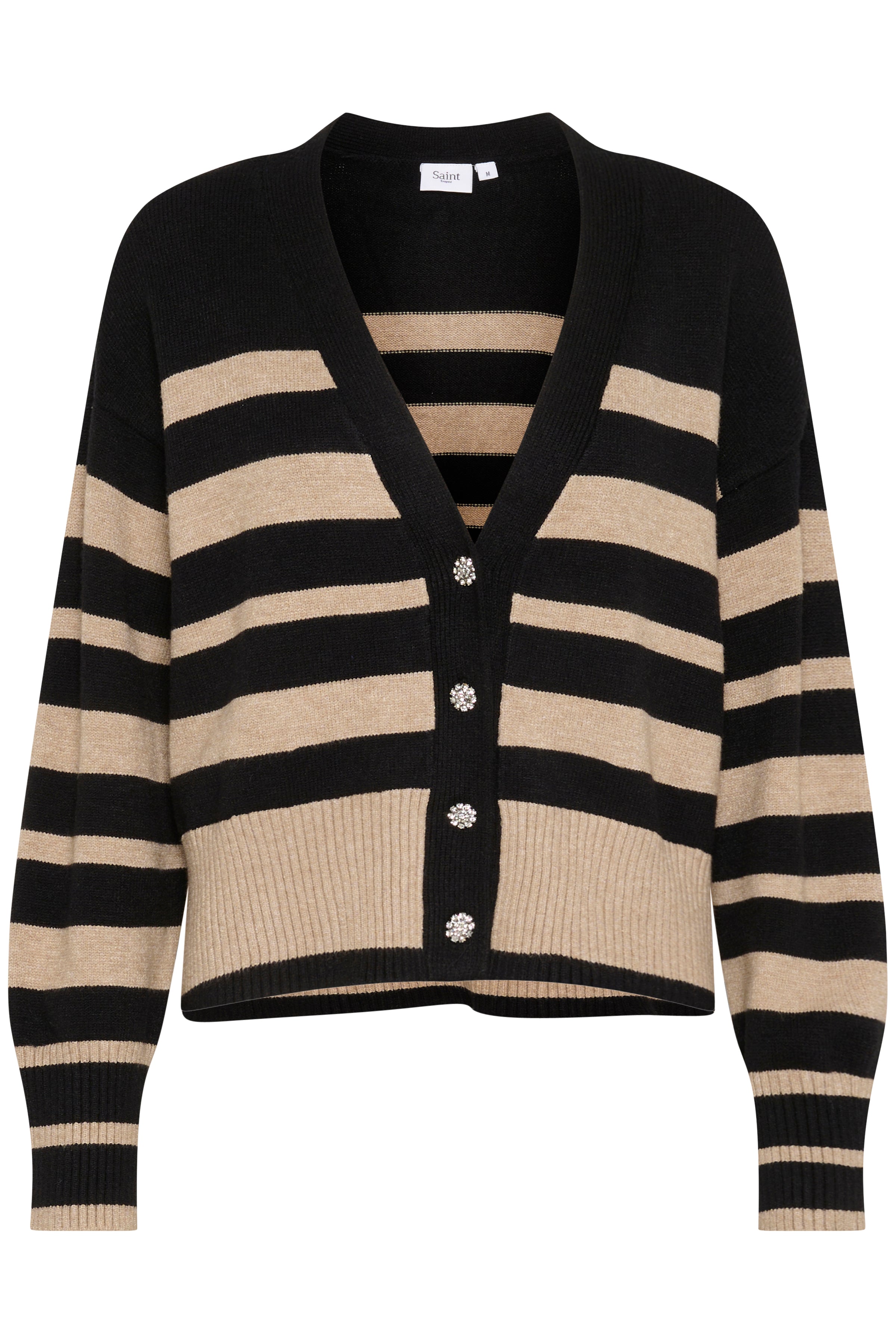 Saint Tropez Inette Striped Cardigan with Black Stripe