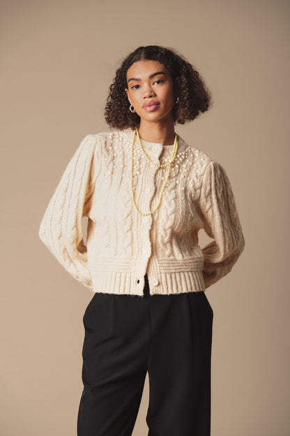 Saint Tropez Ivala Cardigan in Cream