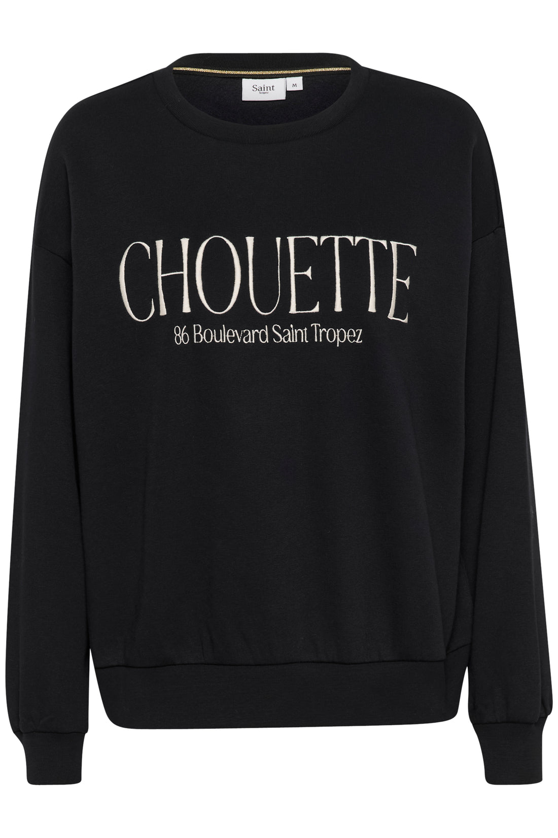 Saint Tropez Inez Slogan Sweatshirt in Black