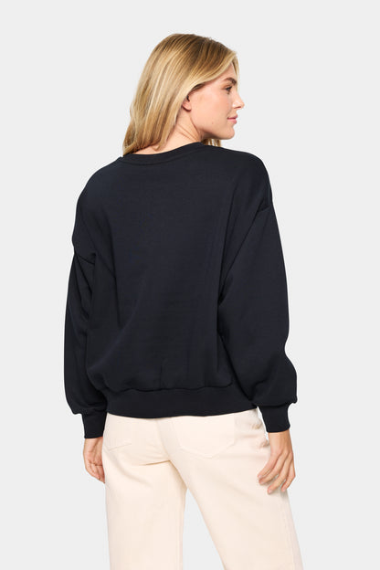 Saint Tropez Inez Slogan Sweatshirt in Black