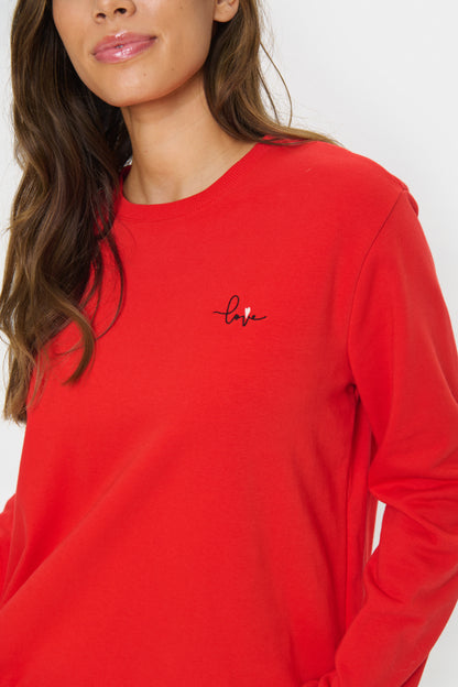 Saint Tropez Jetti Sweatshirt in Flame Scarlet