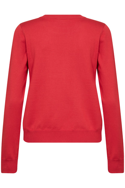 Saint Valentina Pullover In Flame Scarlet