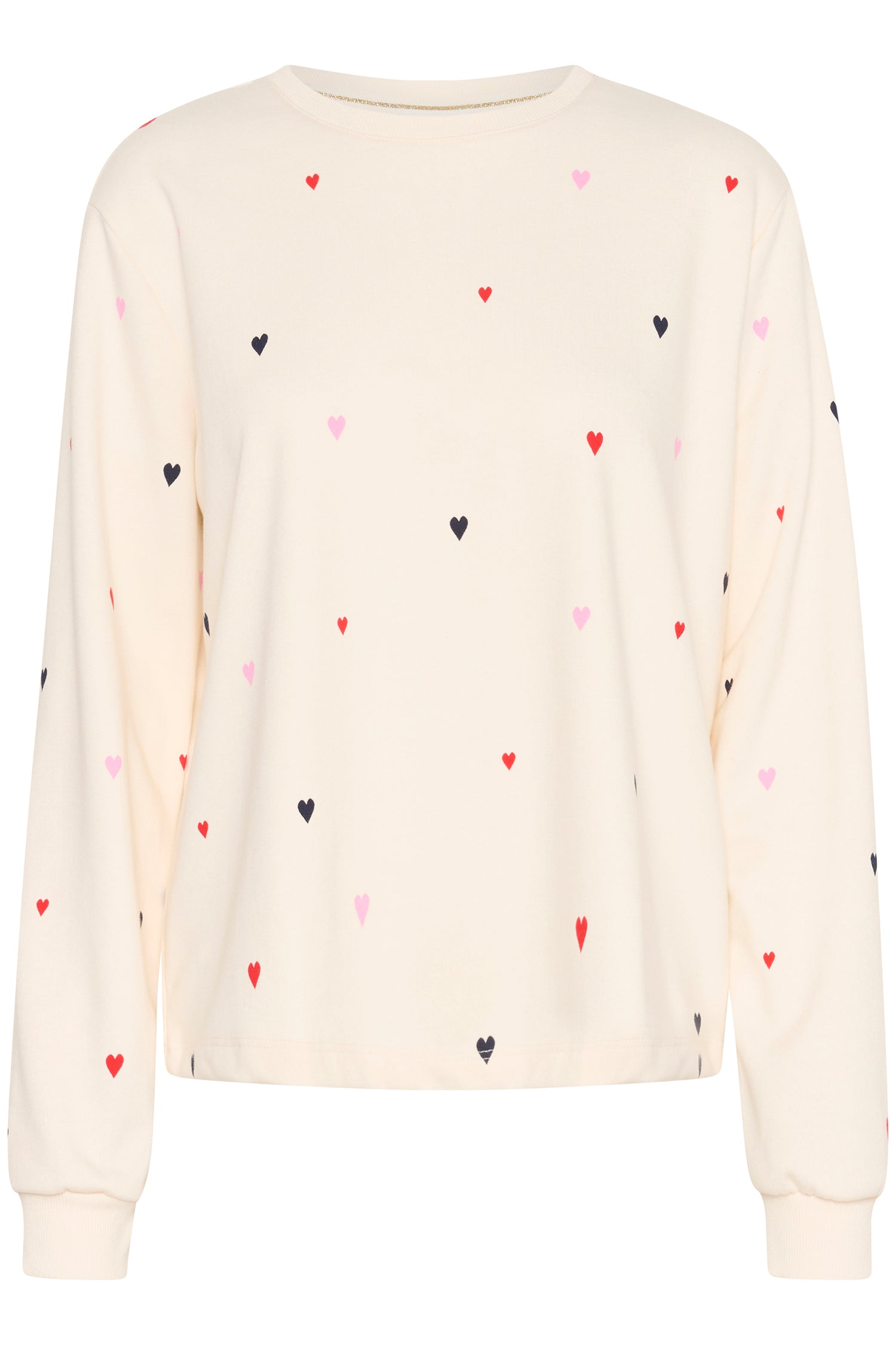 Saint Tropez Johanni Sweatshirt in Ice with Multi Hearts