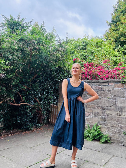 Cotton Navy Dress (one Size)