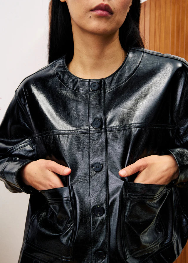 FRNCH Hysop Short Jacket in Black